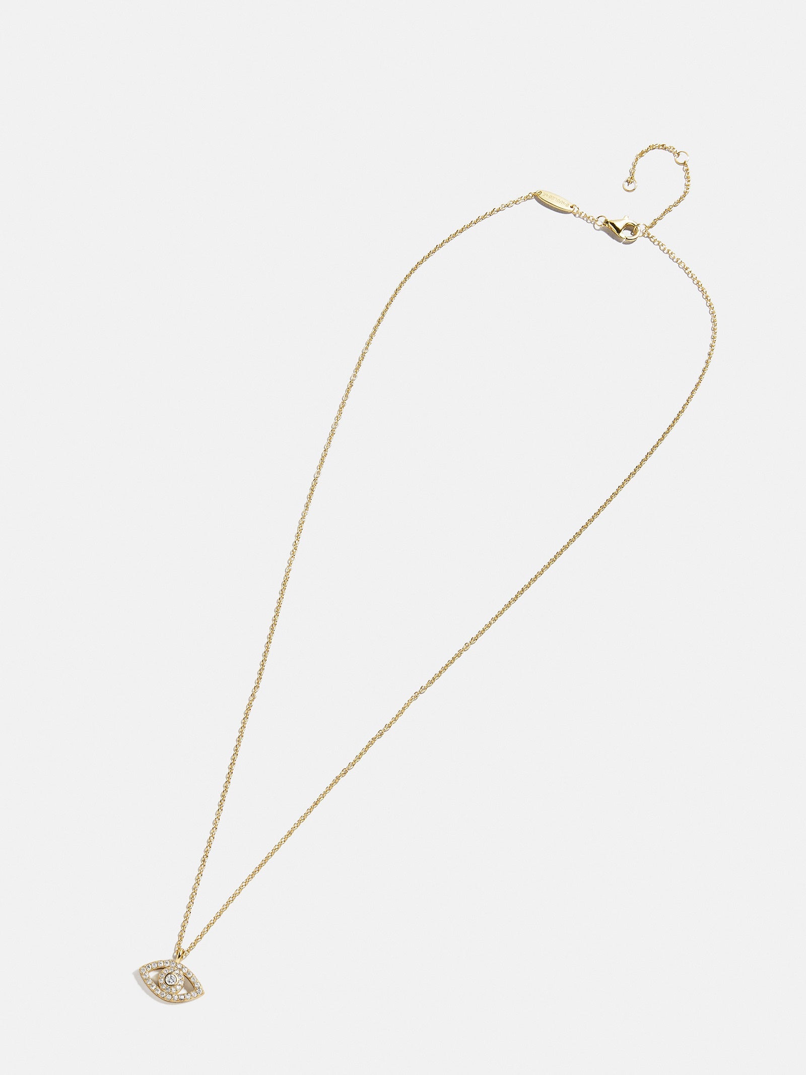 18K Gold Motif Necklace - Evil Eye