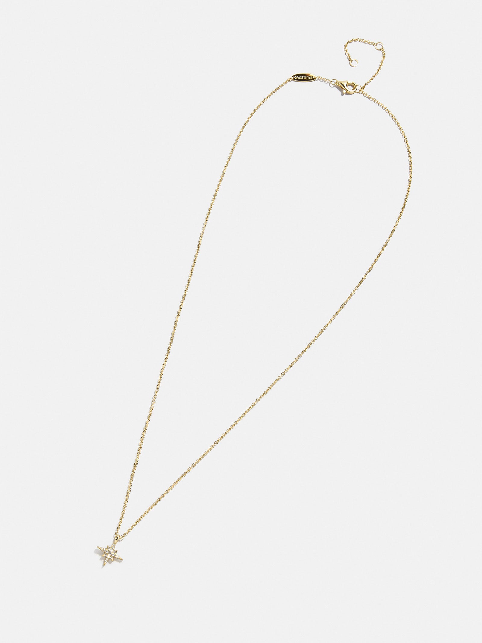 18K Gold Motif Necklace - North Star