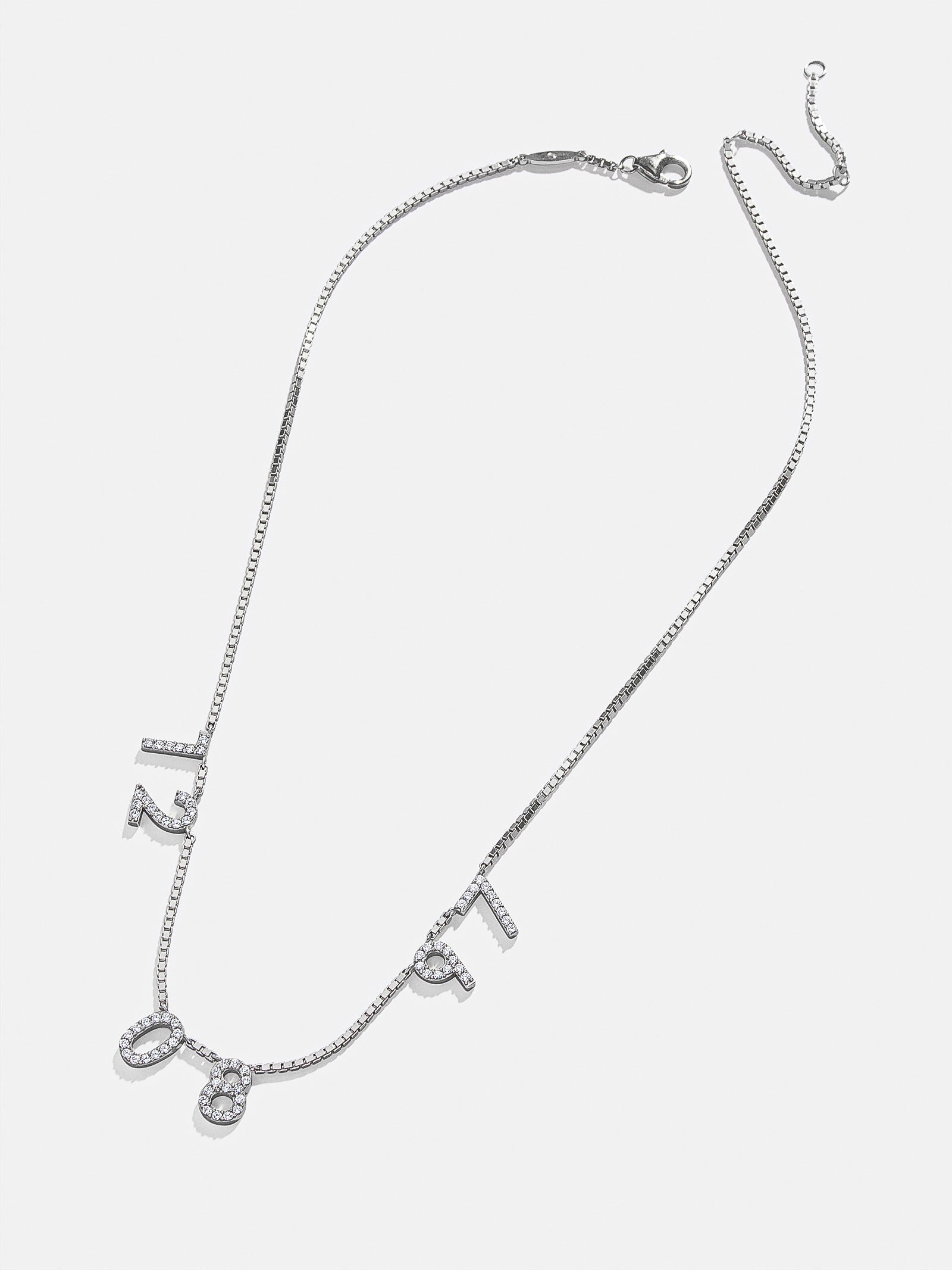 18K Gold Spaced Number Custom Necklace - S