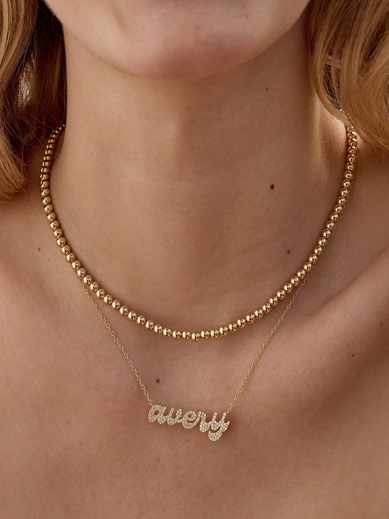 18K Gold Custom Nameplate Necklace - Luxe