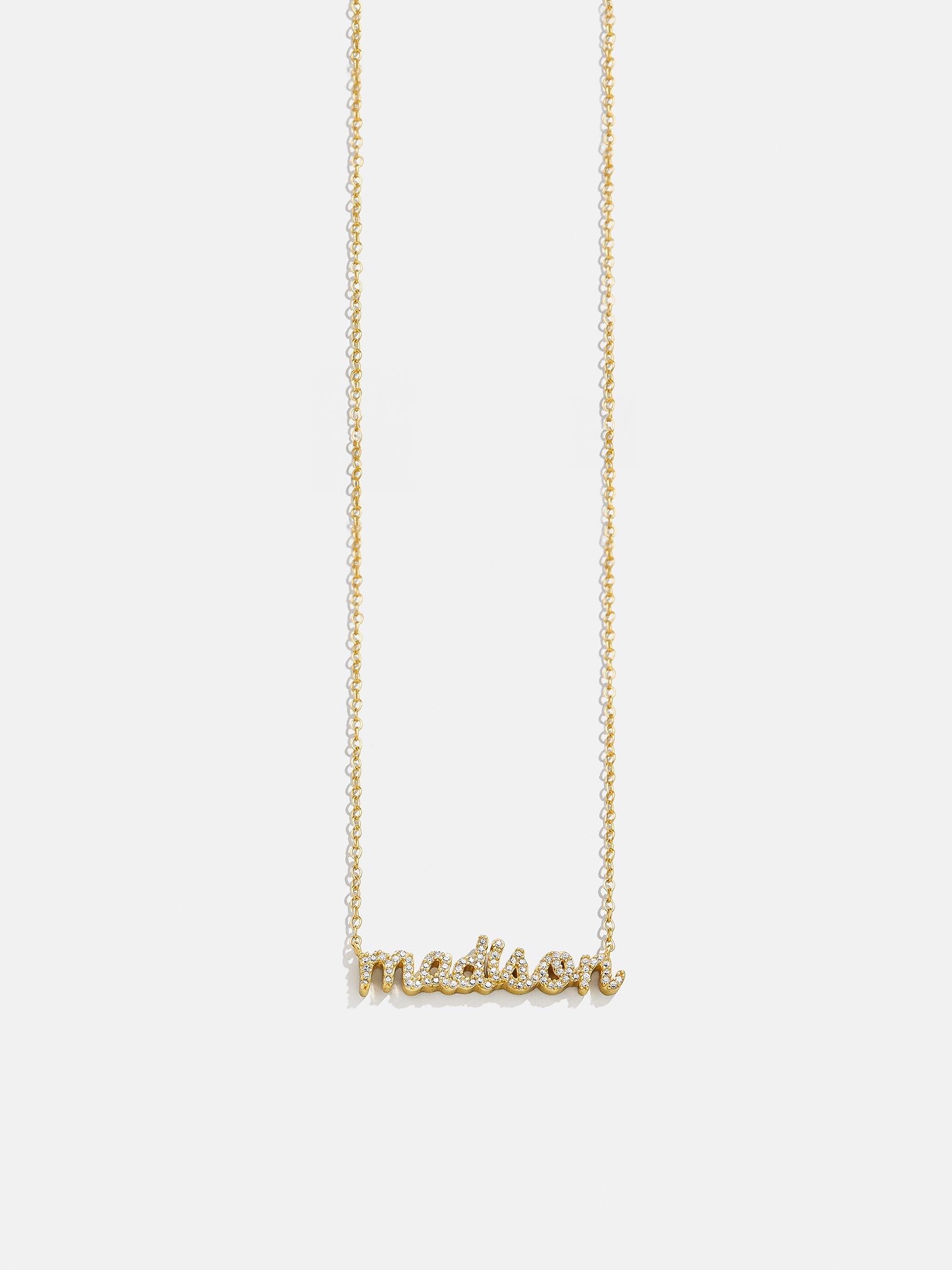 18K Gold Custom Nameplate Necklace - Mini Script