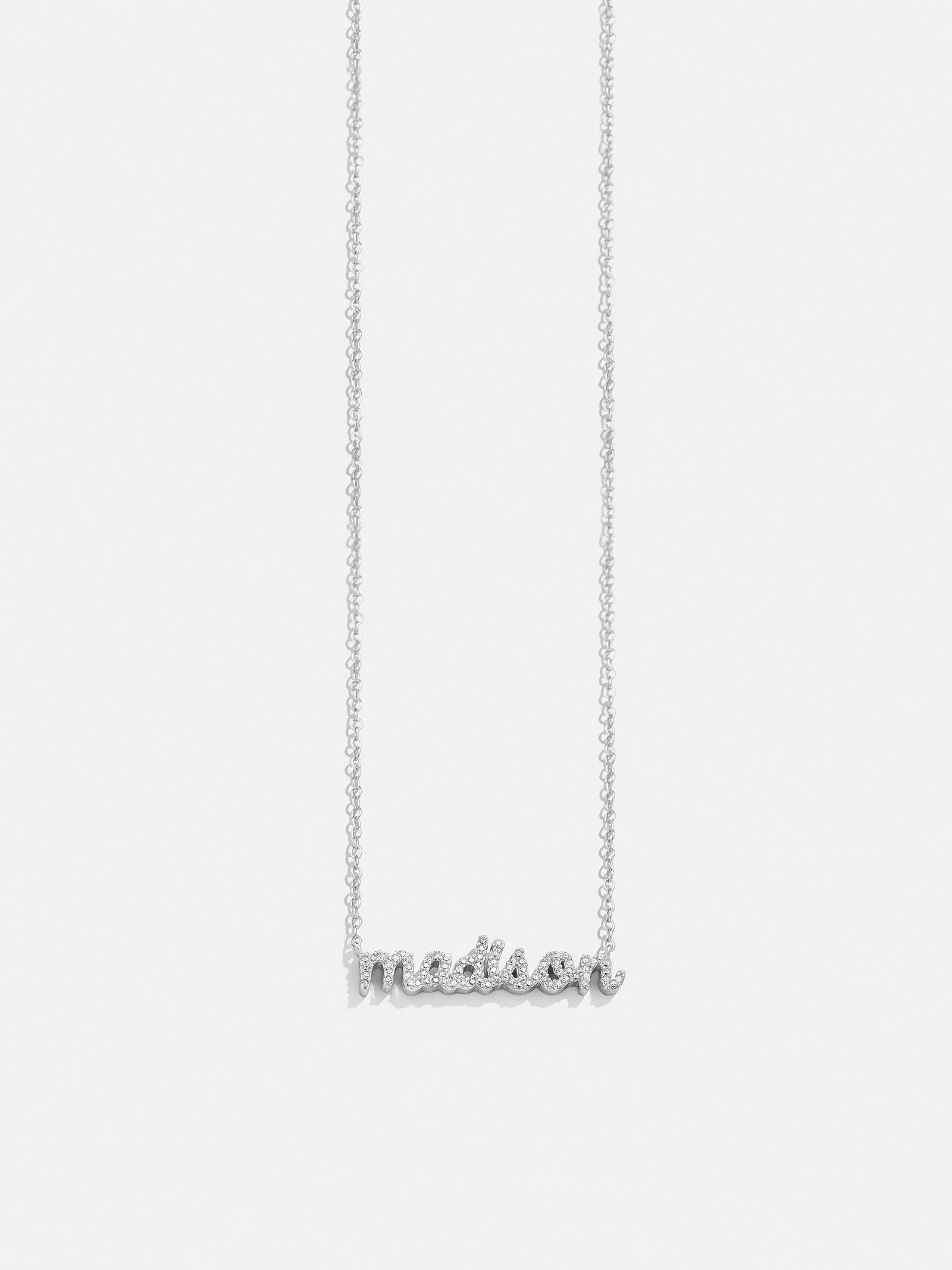 18K Gold Custom Nameplate Necklace - Mini Script