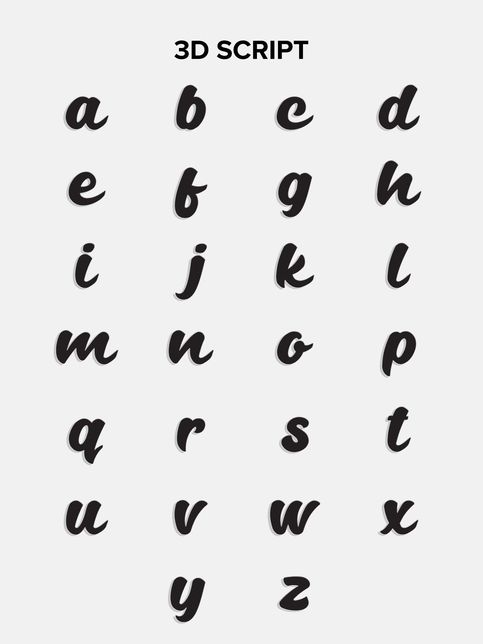 18K Gold Custom Nameplate Necklace - 3D Script