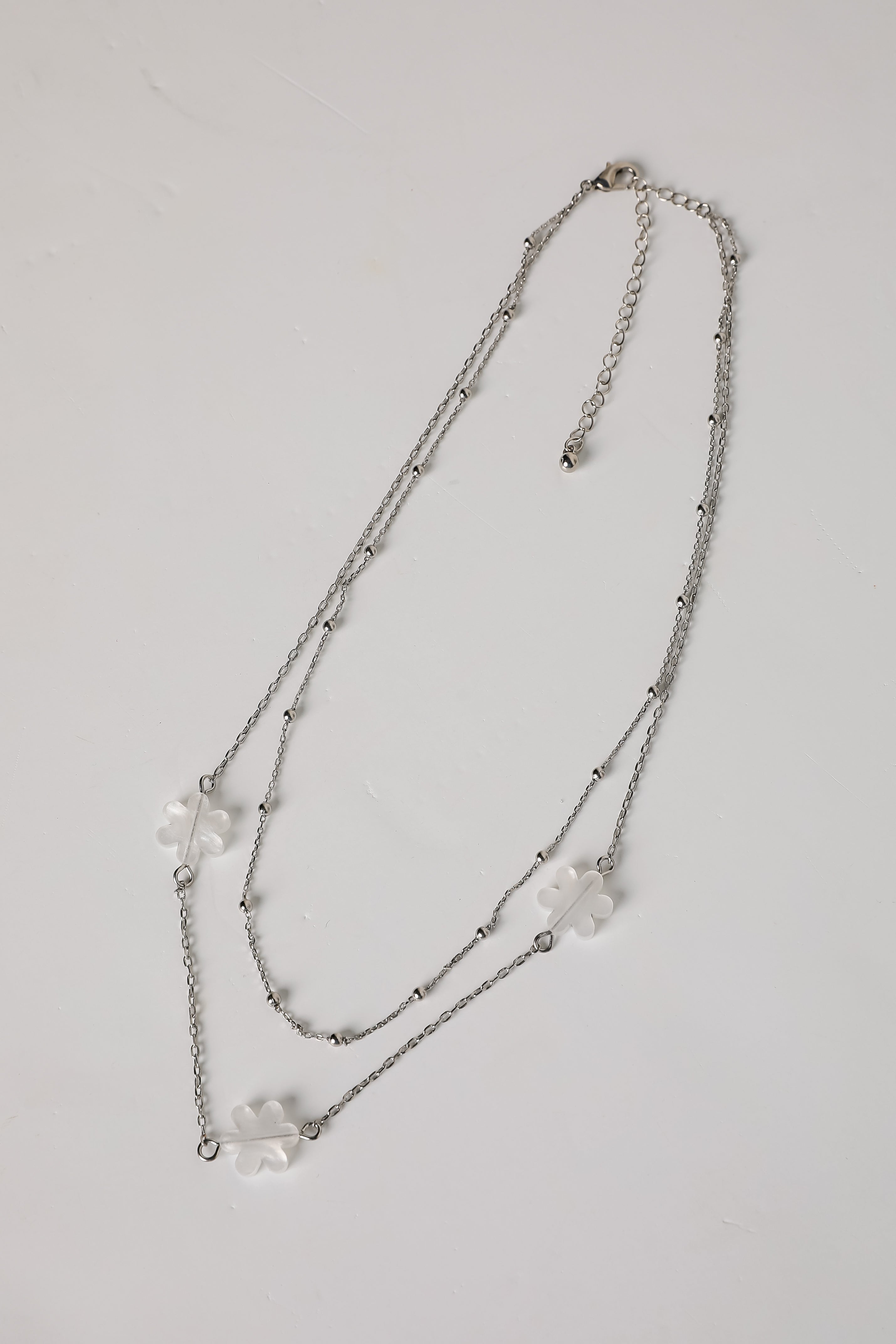 Alexa Cream Flower Charm Necklace