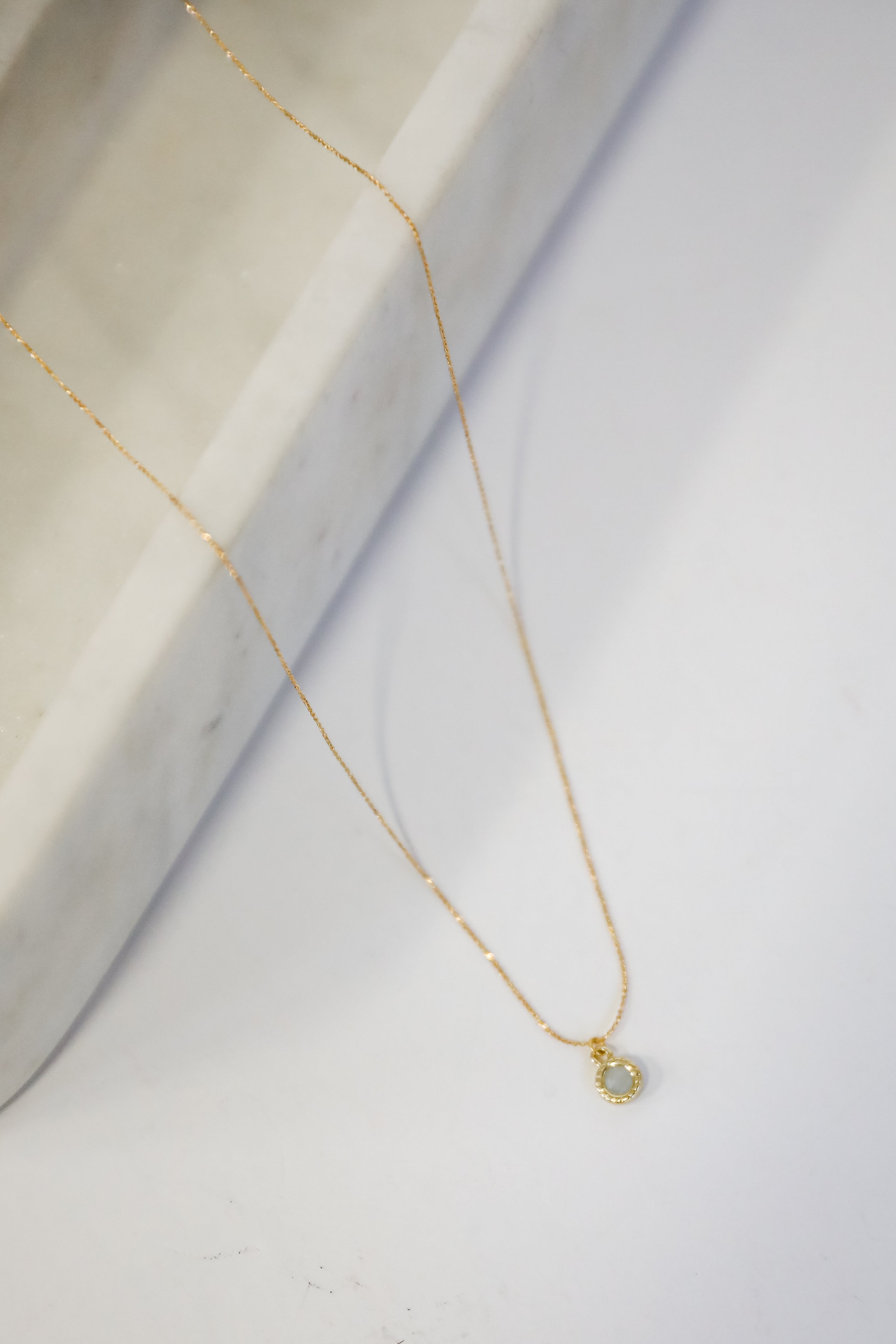 Cassie Gold Circle Charm Necklace