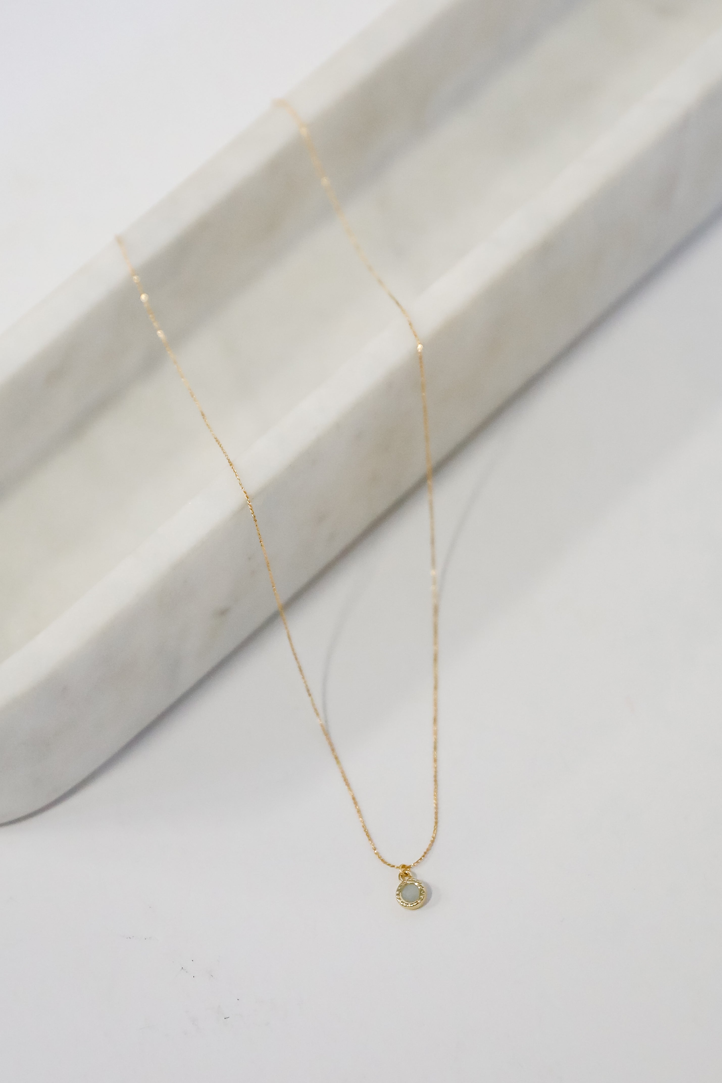 Cassie Gold Circle Charm Necklace