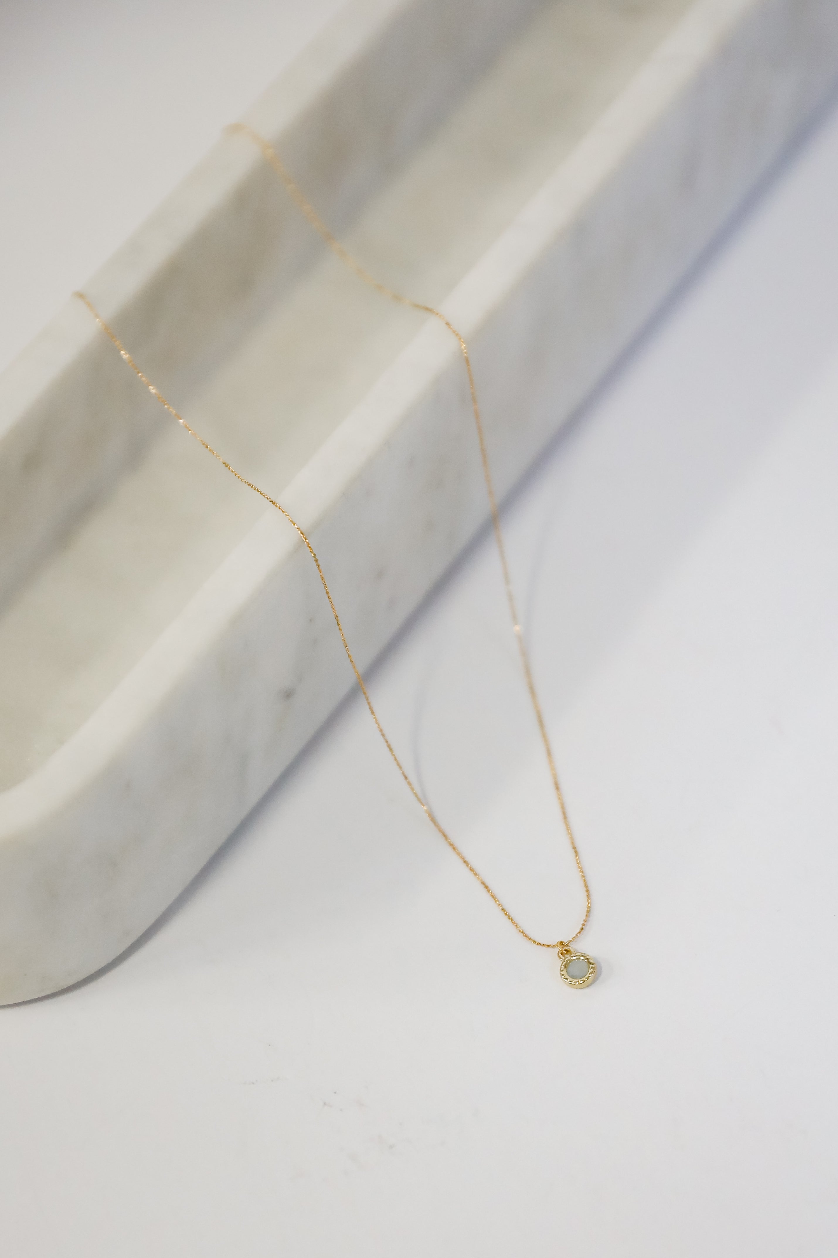 Cassie Gold Circle Charm Necklace