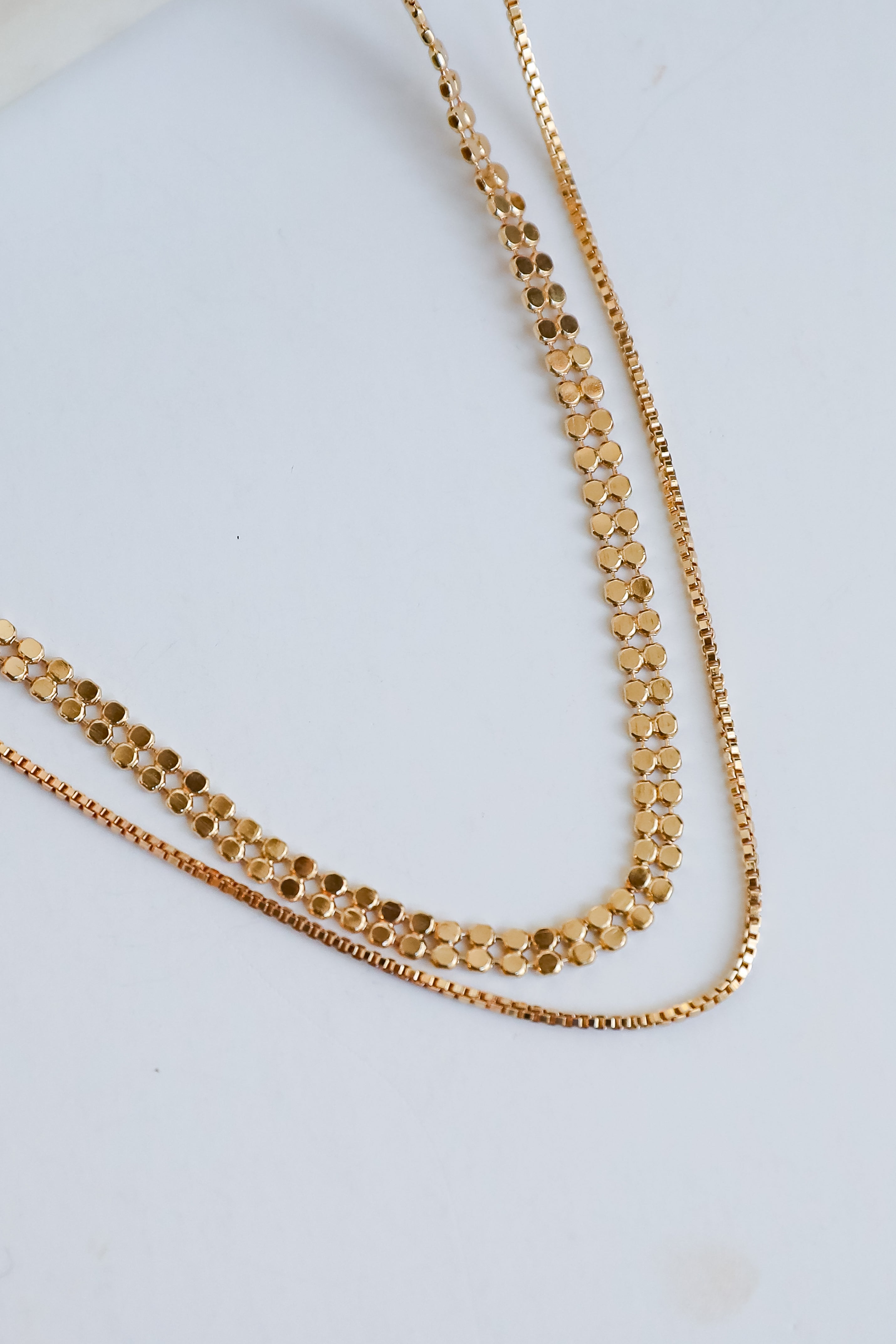 Abbey Gold Layered Chain Necklace