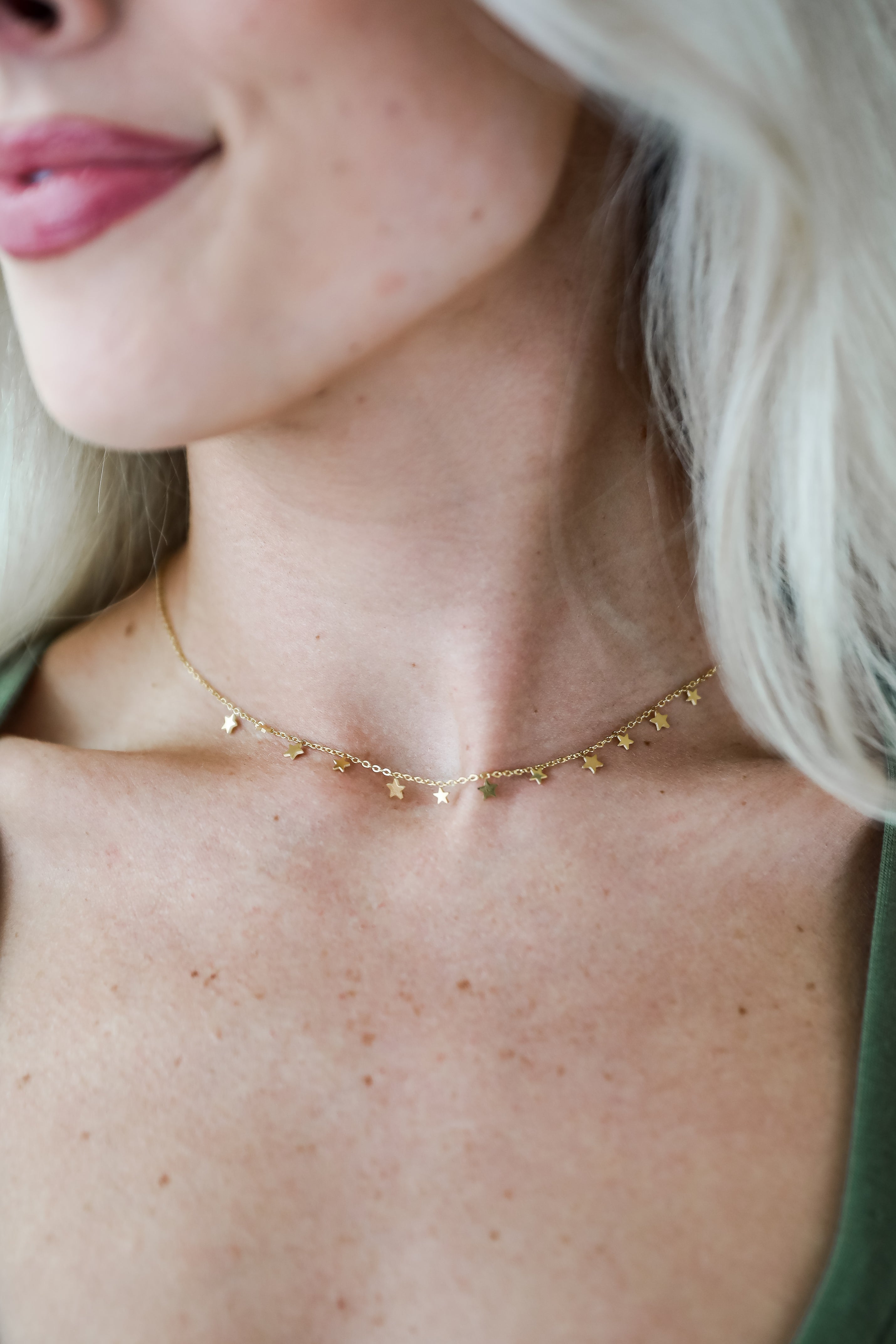 Elise Gold Star Charm Necklace