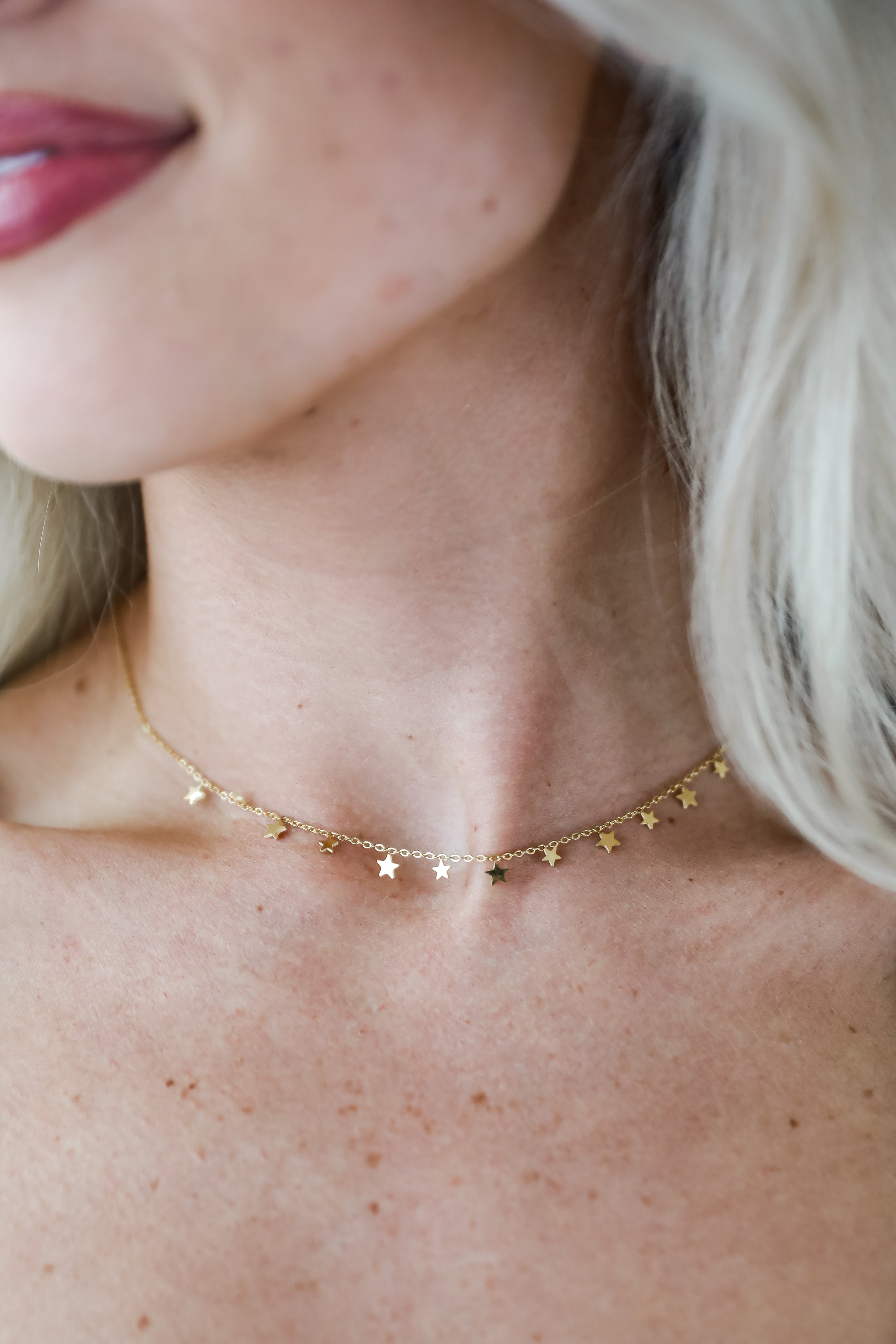 Elise Gold Star Charm Necklace