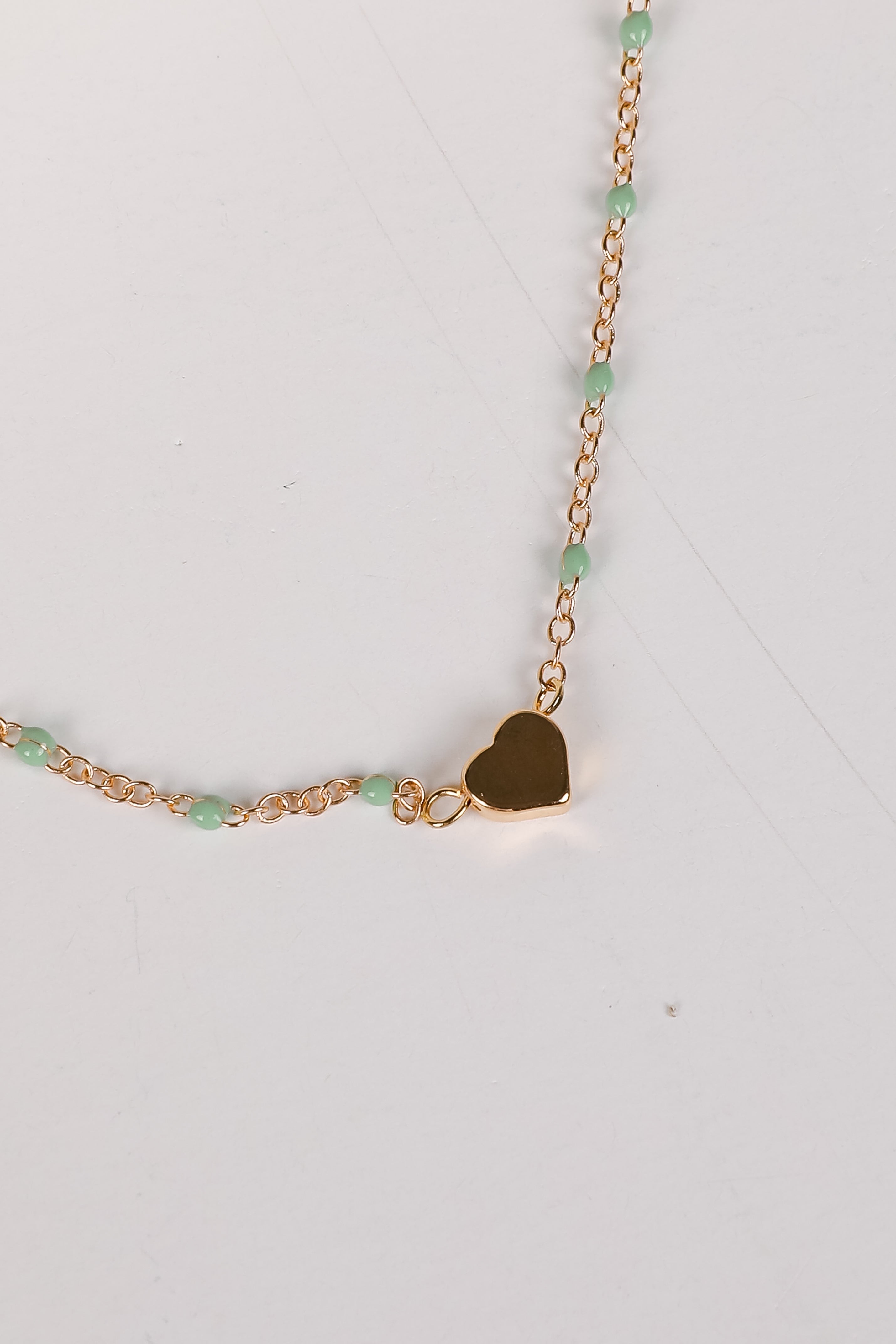 Blaire Beaded Heart Charm Necklace