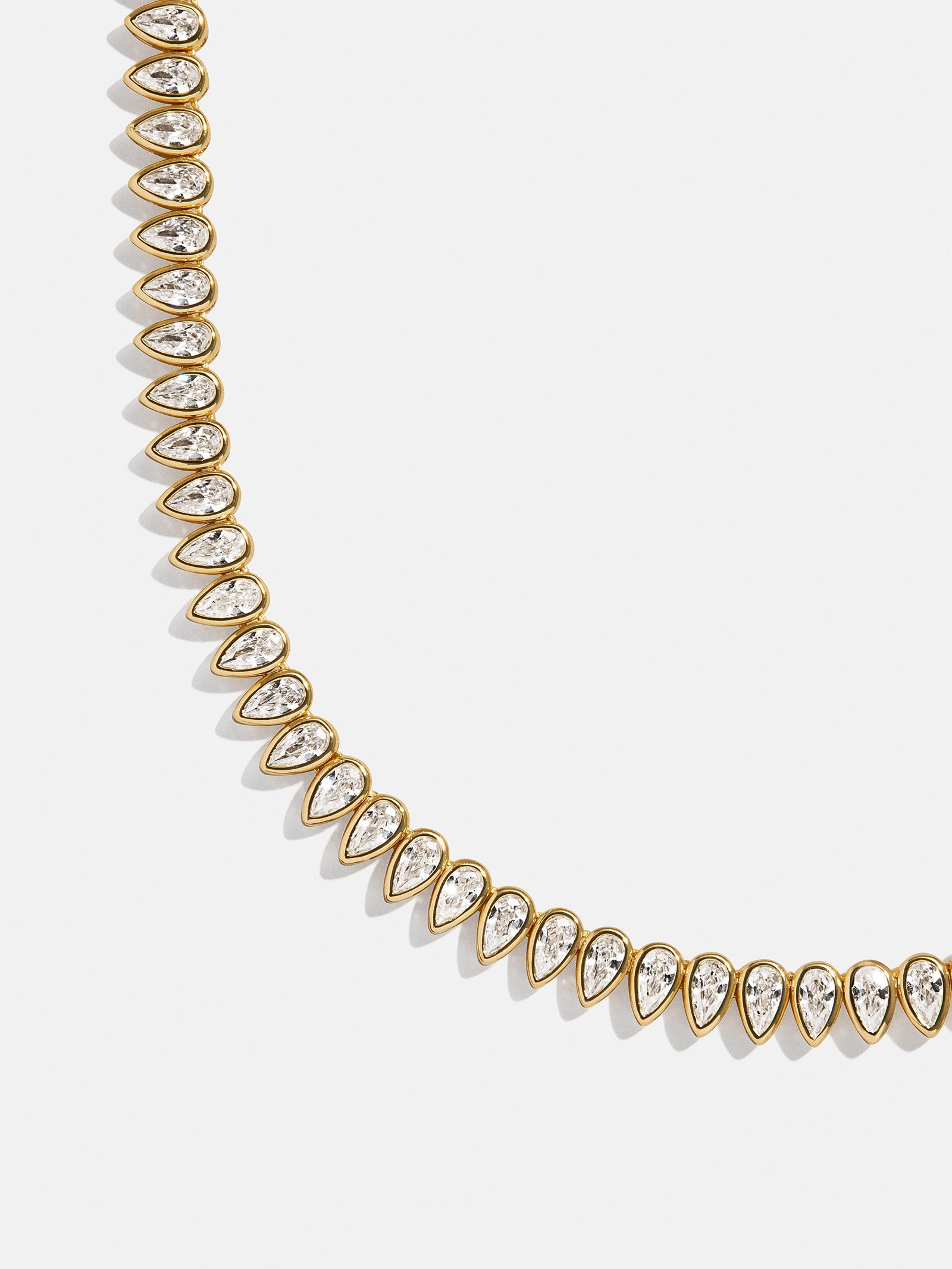 Julia 18K Gold Adjustable Tennis Necklace - Gold/Pavé