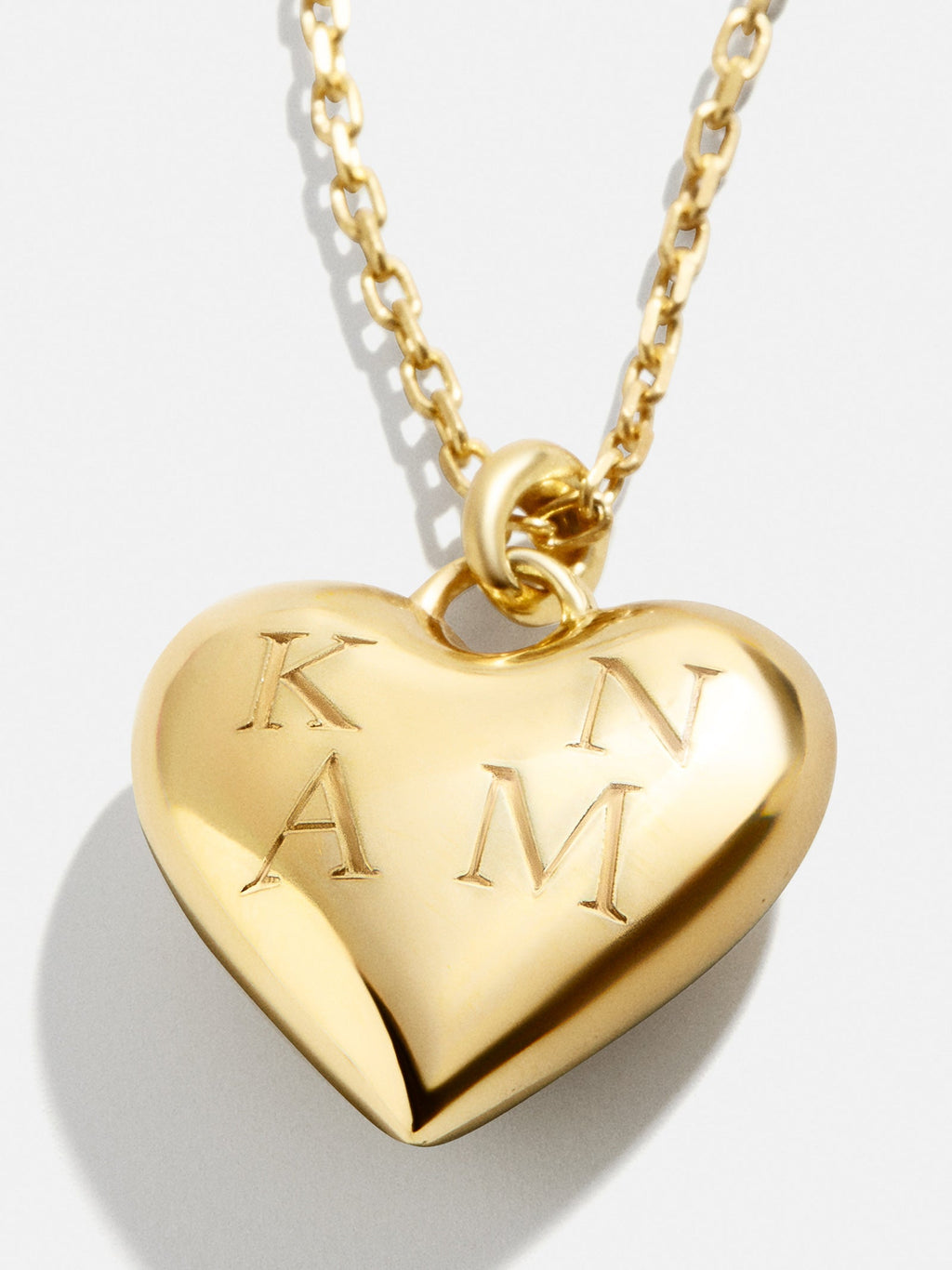 18K Gold Custom Bubble Heart Necklace - 18K Gold