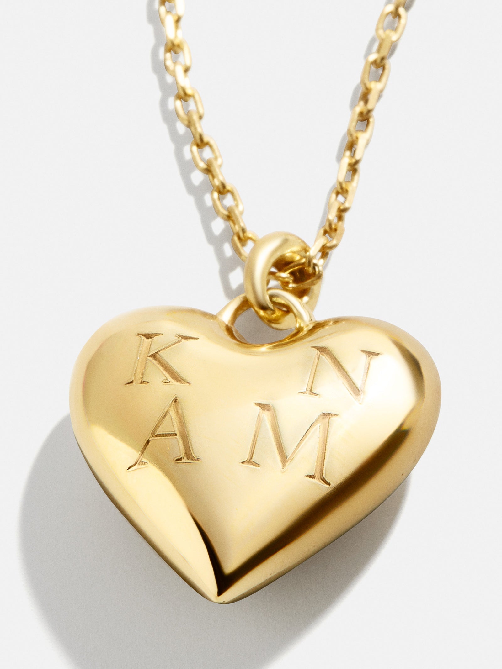 18K Gold Custom Bubble Heart Necklace - 18K Gold