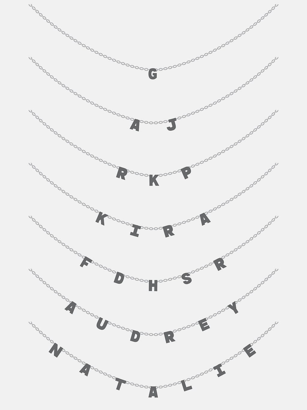 Mini 18K Gold Spaced Letter Custom Name Necklace - 18K Gold