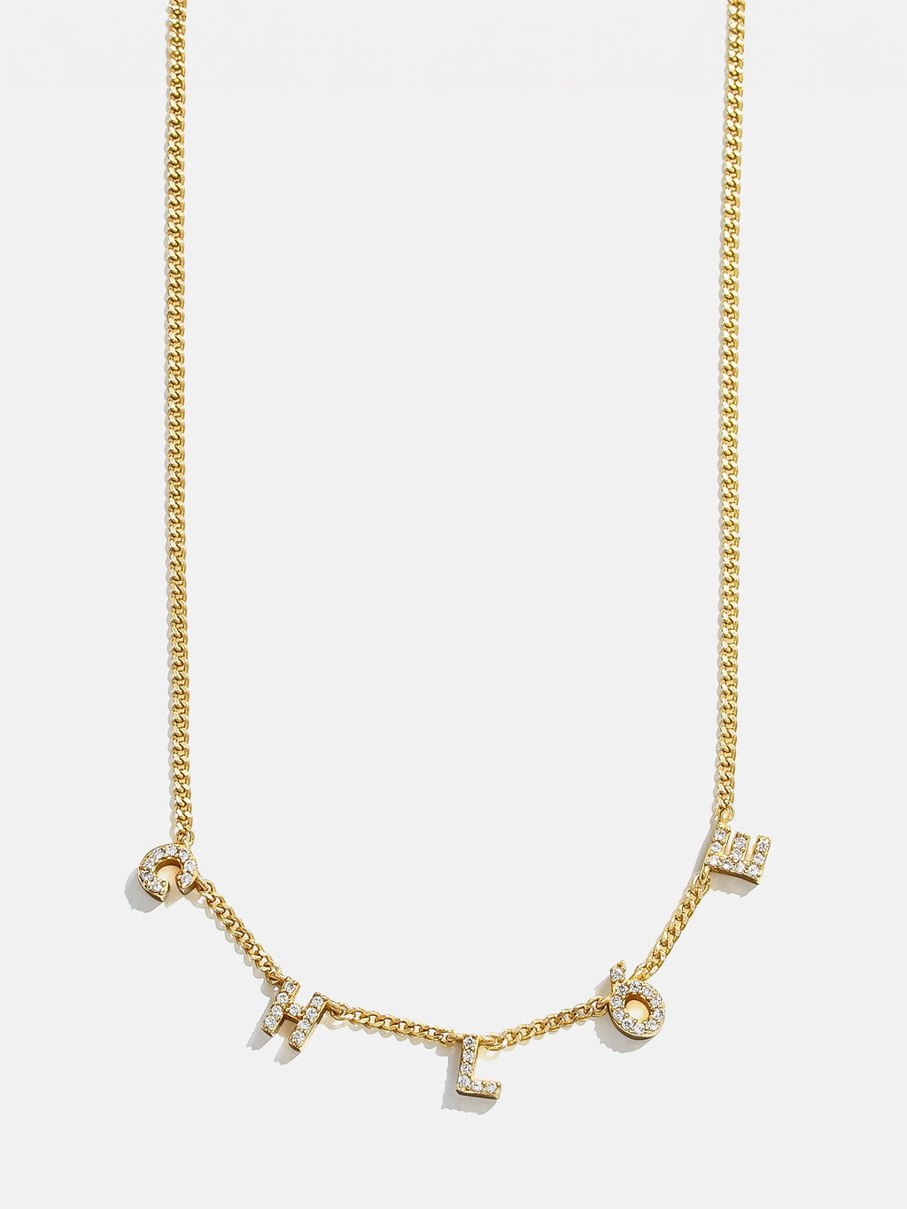 Mini 18K Gold Spaced Letter Custom Name Necklace - 18K Gold