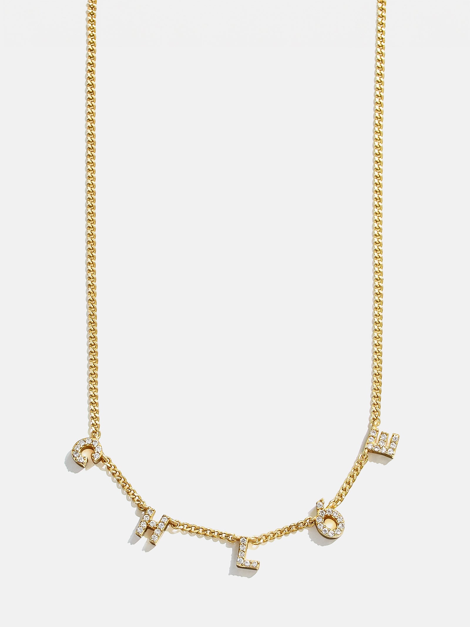 Mini 18K Gold Spaced Letter Custom Name Necklace - 18K Gold