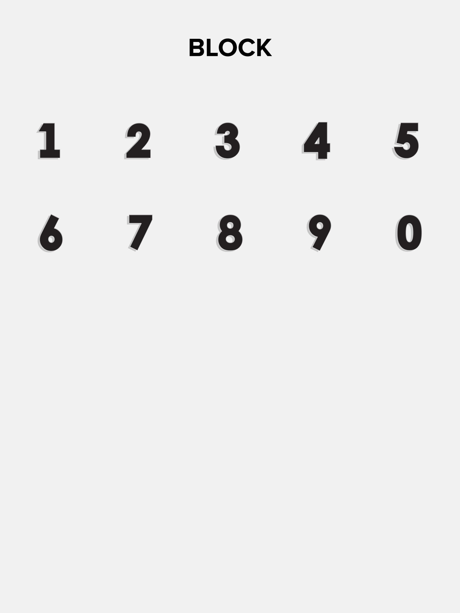 18K Gold Block Font Custom Number Necklace - Block Font Numbers