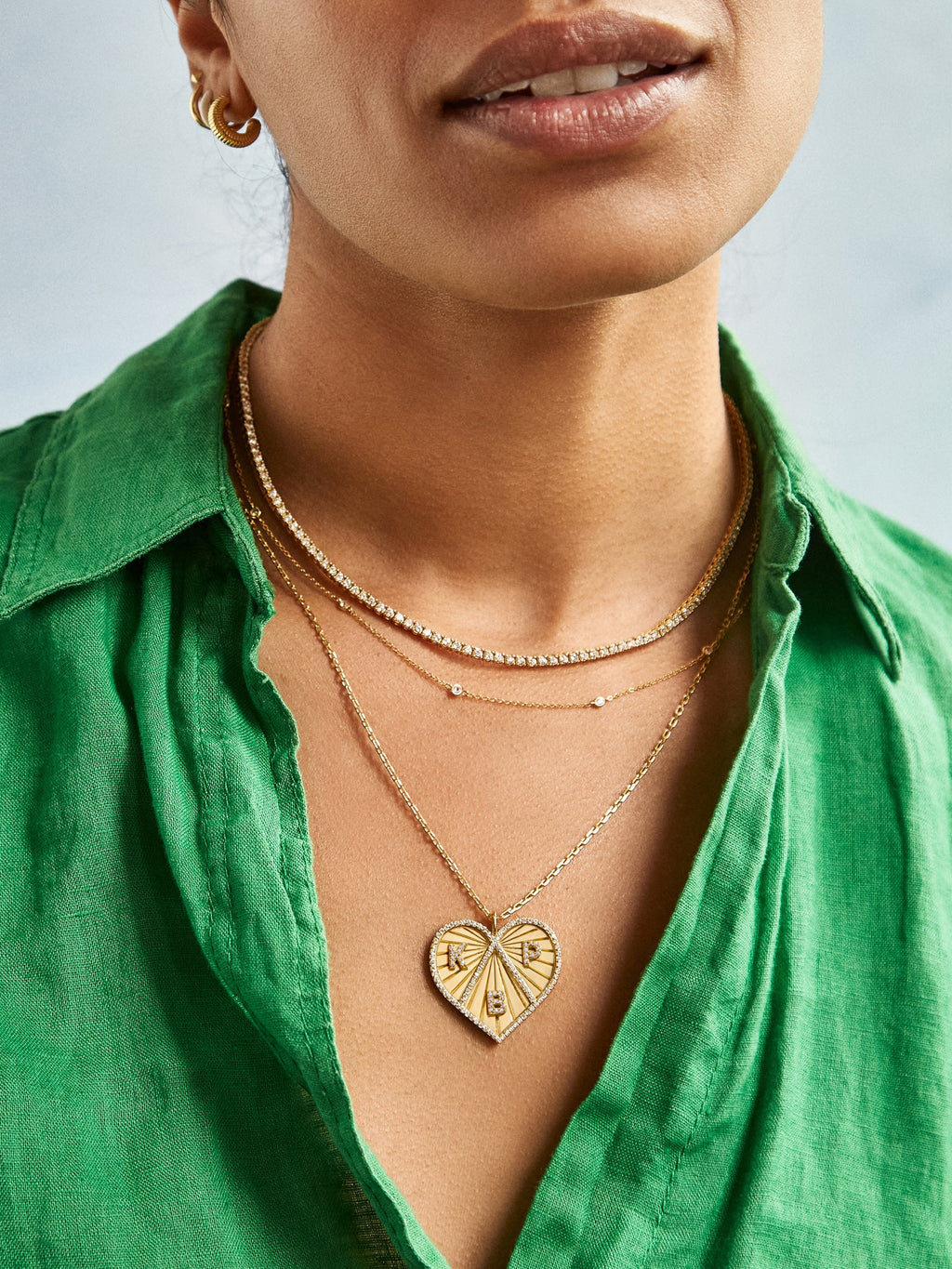 18K Gold Custom Heart Necklace