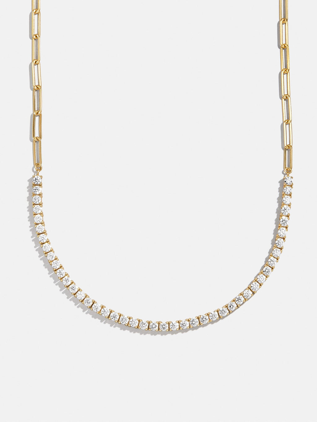 Harper 18K Gold Tennis Necklace - Gold/Pavé
