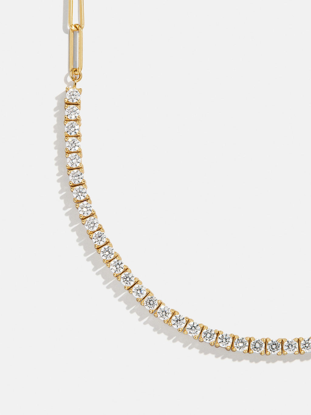 Harper 18K Gold Tennis Necklace - Gold/Pavé