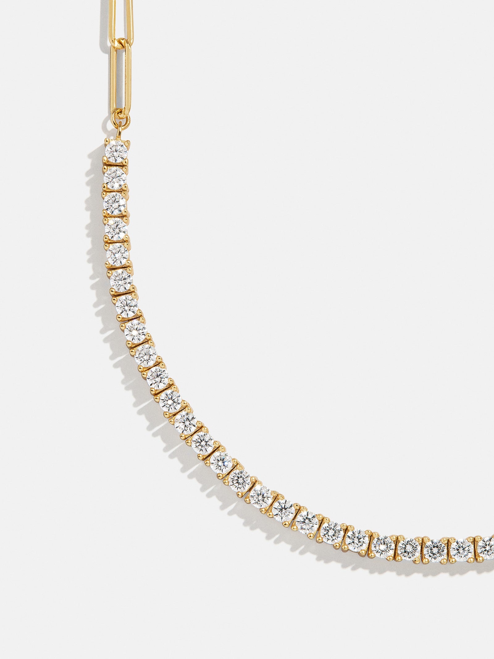 Harper 18K Gold Tennis Necklace - Gold/Pavé