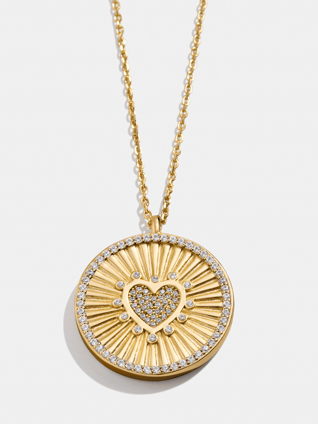 18K Gold Heart Reversible Pendant Necklace - Heart