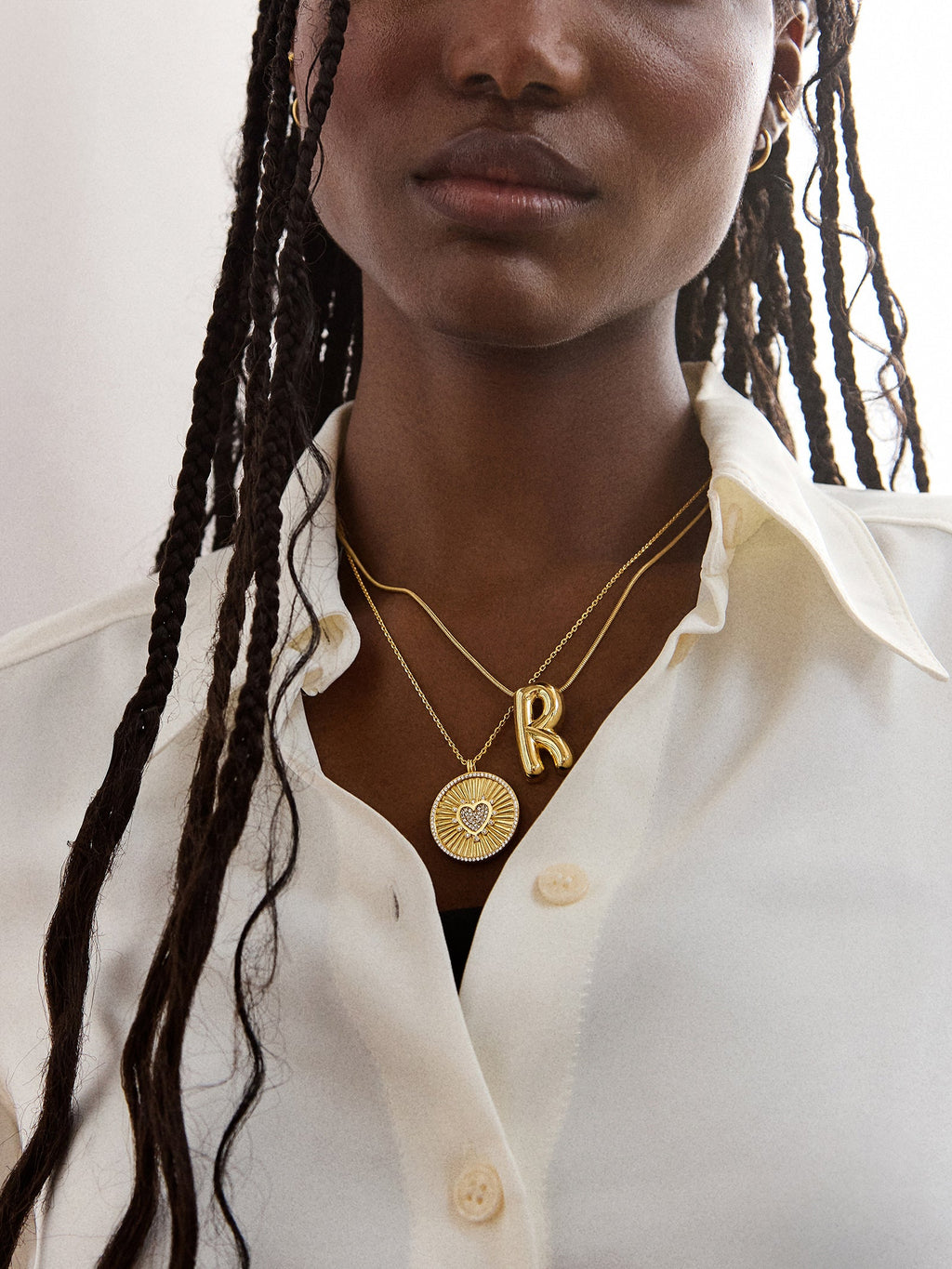 18K Gold Heart Reversible Pendant Necklace - Heart