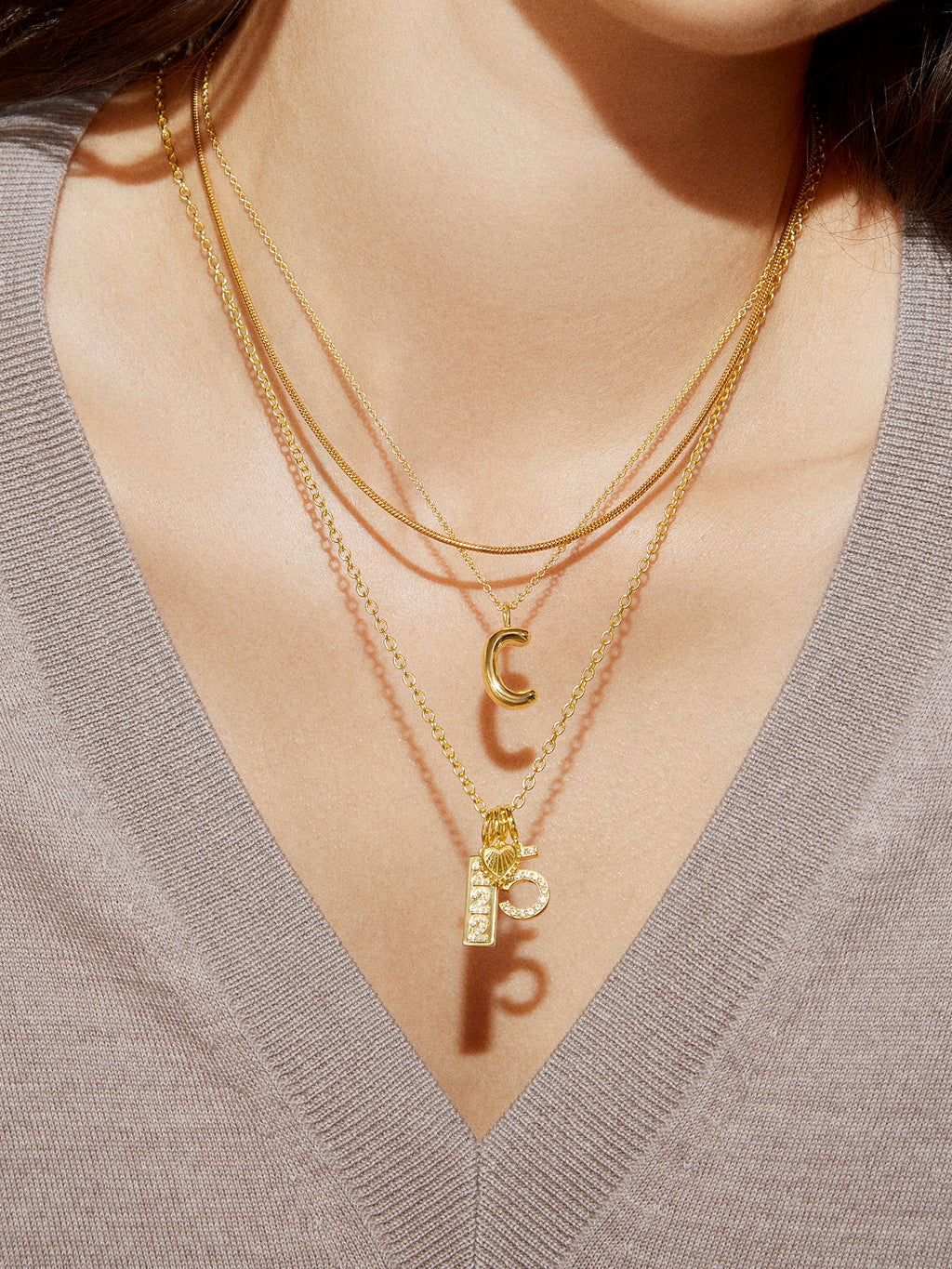 Classic 18K Gold Initial Necklace - 18K Gold