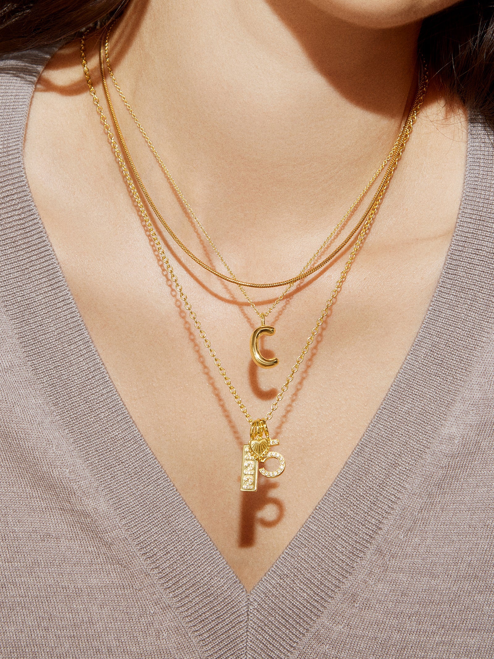 Classic 18K Gold Initial Necklace - 18K Gold
