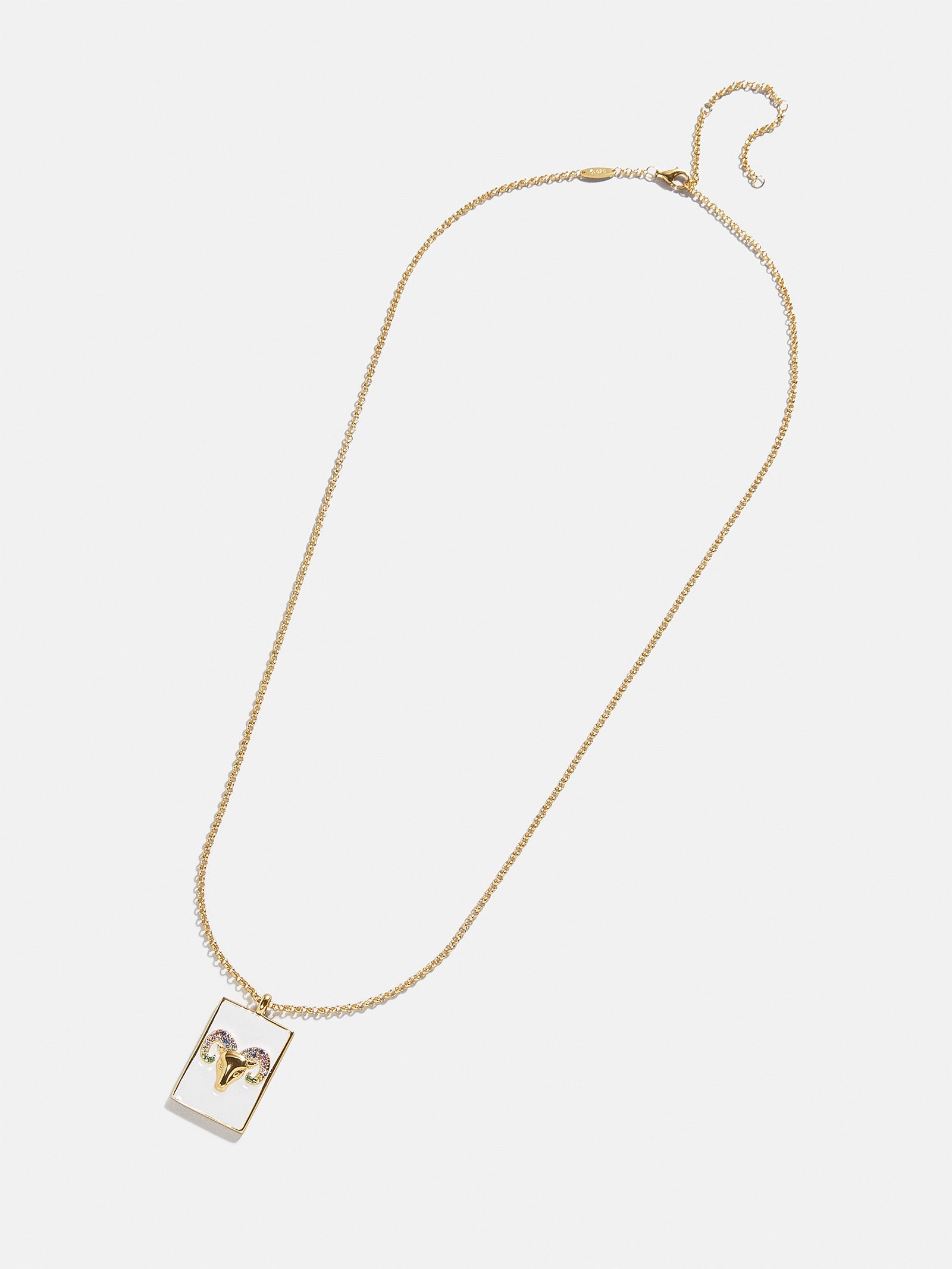 Reversible 18K Gold Zodiac Pendant Necklace - Aries