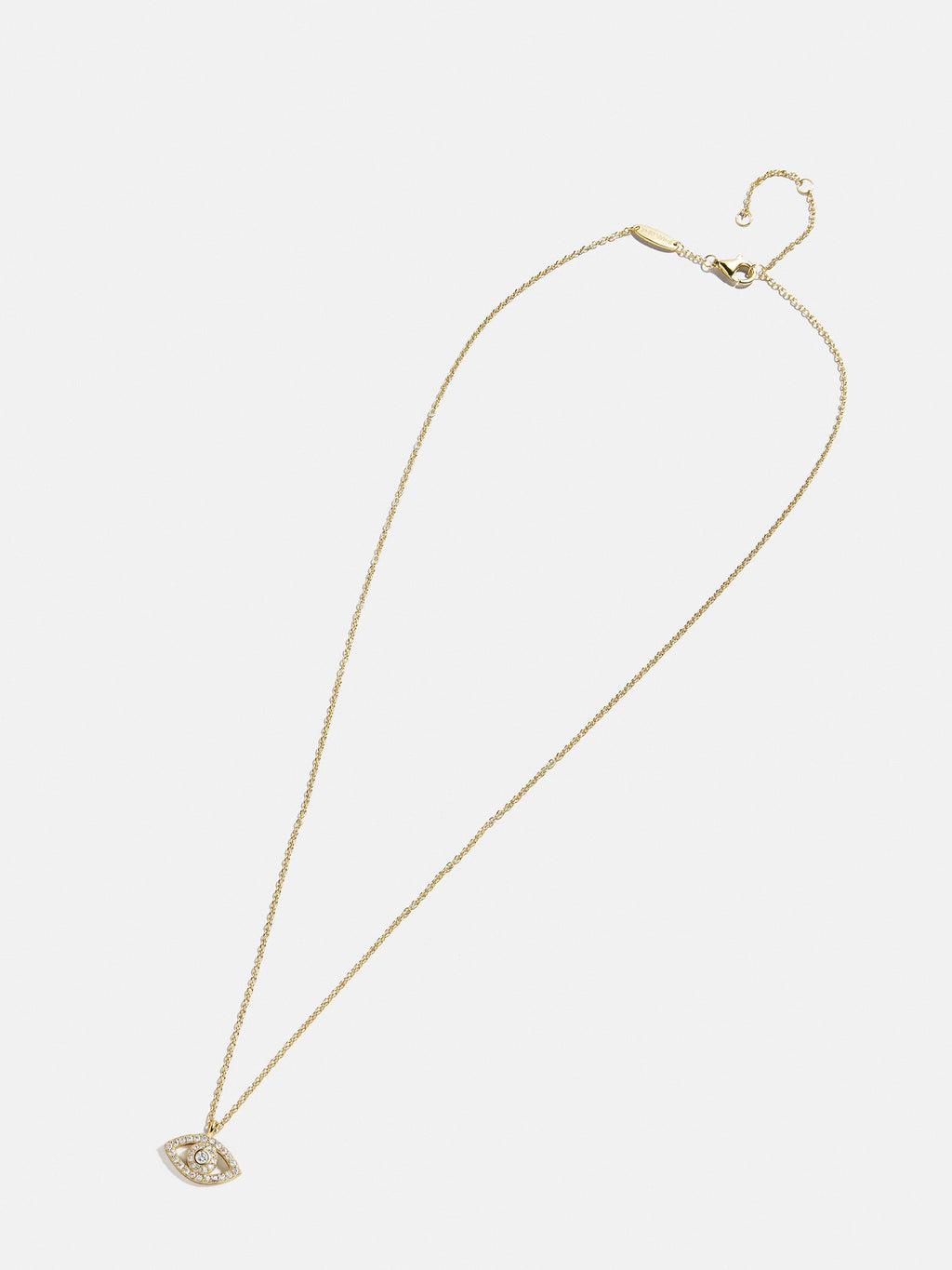 18K Gold Motif Necklace - Evil Eye