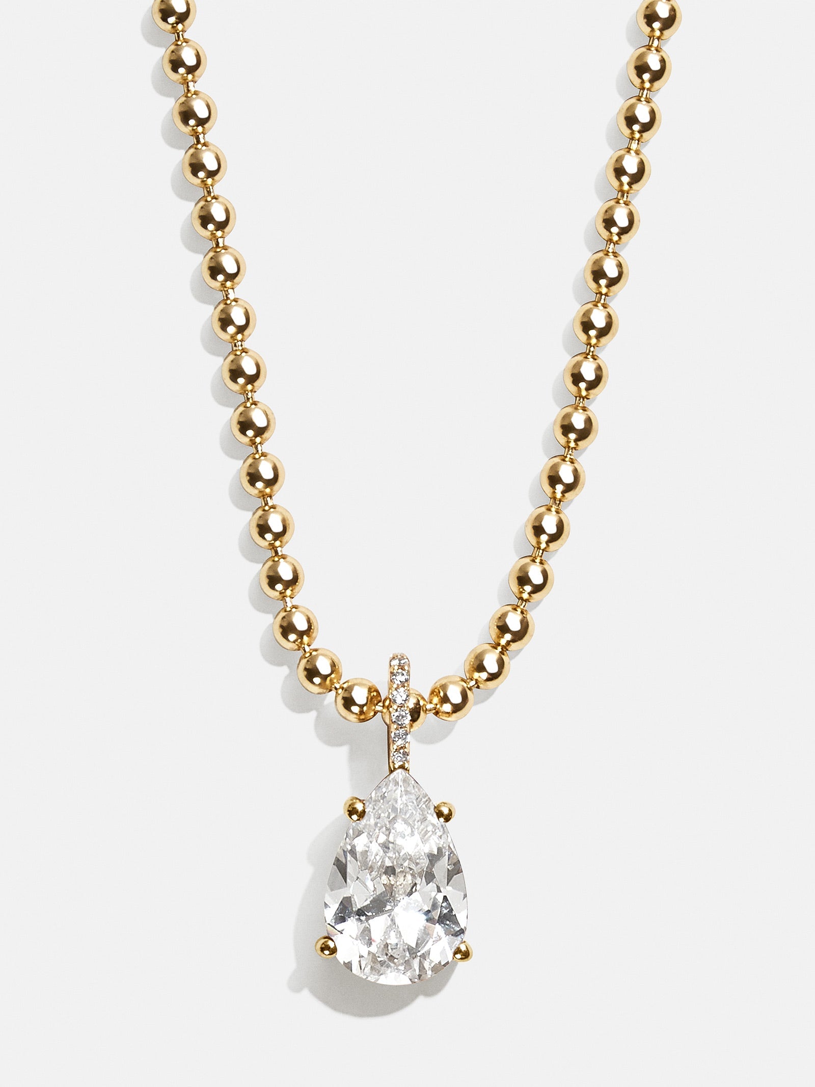 Esther 18K Gold Birthstone Necklace - Crystal