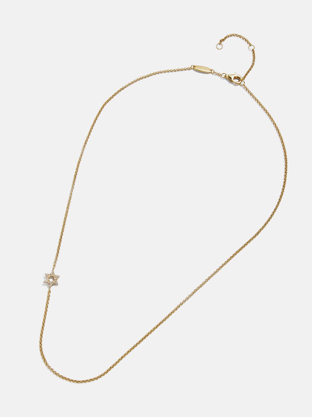 18K Gold Asymmetrical Star of David Necklace - Star of David