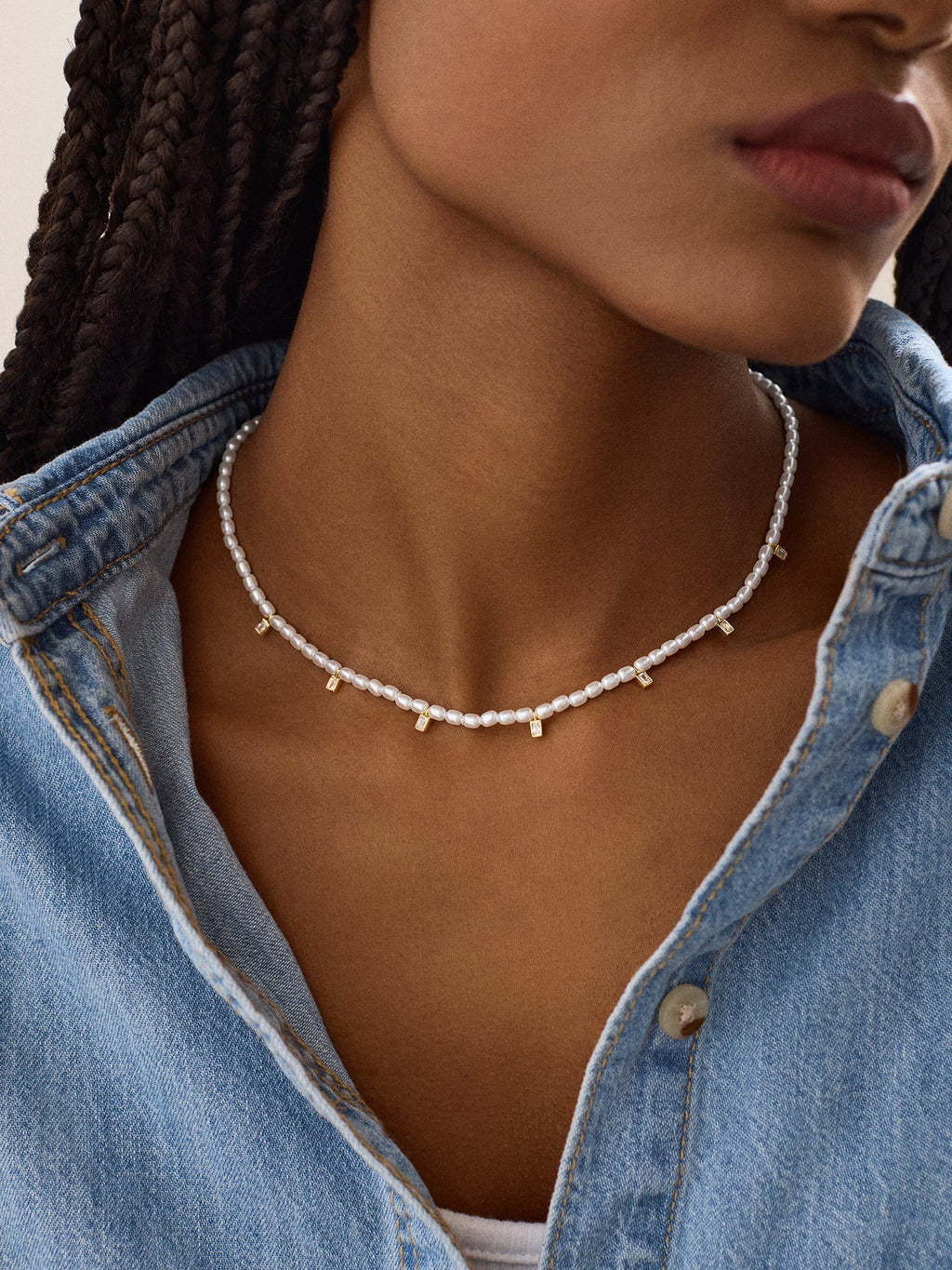 18K Gold Myra Necklace - Gold/Pearl