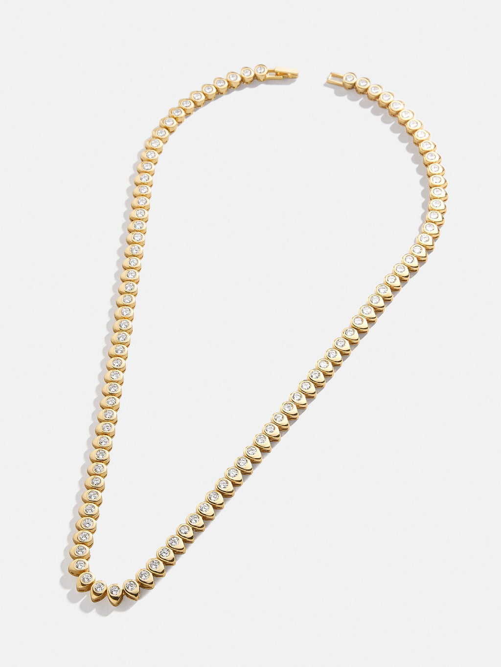 18K Gold Geraldine Tennis Necklace - Gold/Pavé