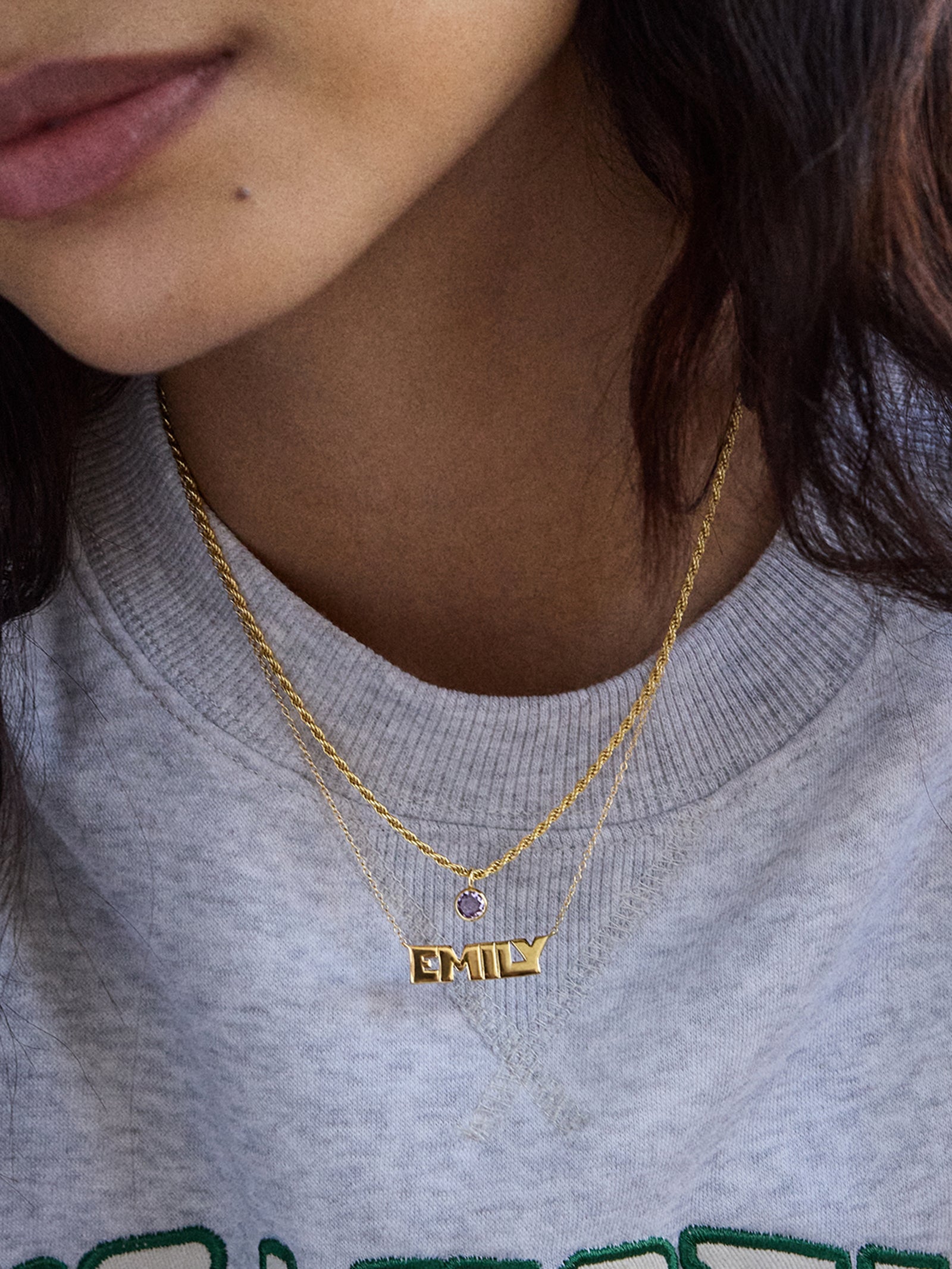 18K Gold Custom Nameplate Necklace - Bold