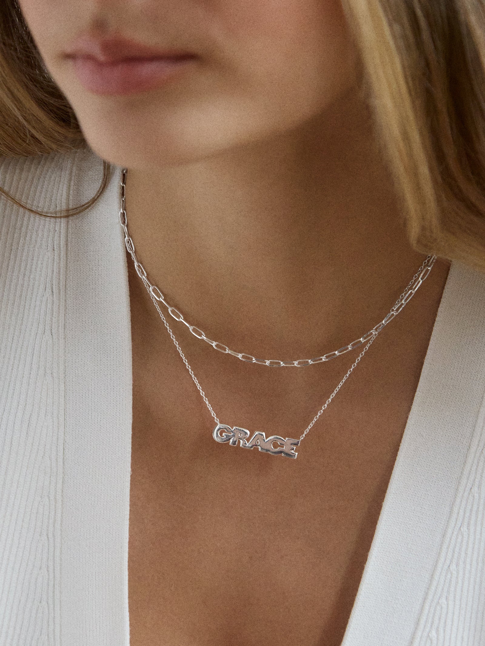 18K Gold Custom Nameplate Necklace - Bold