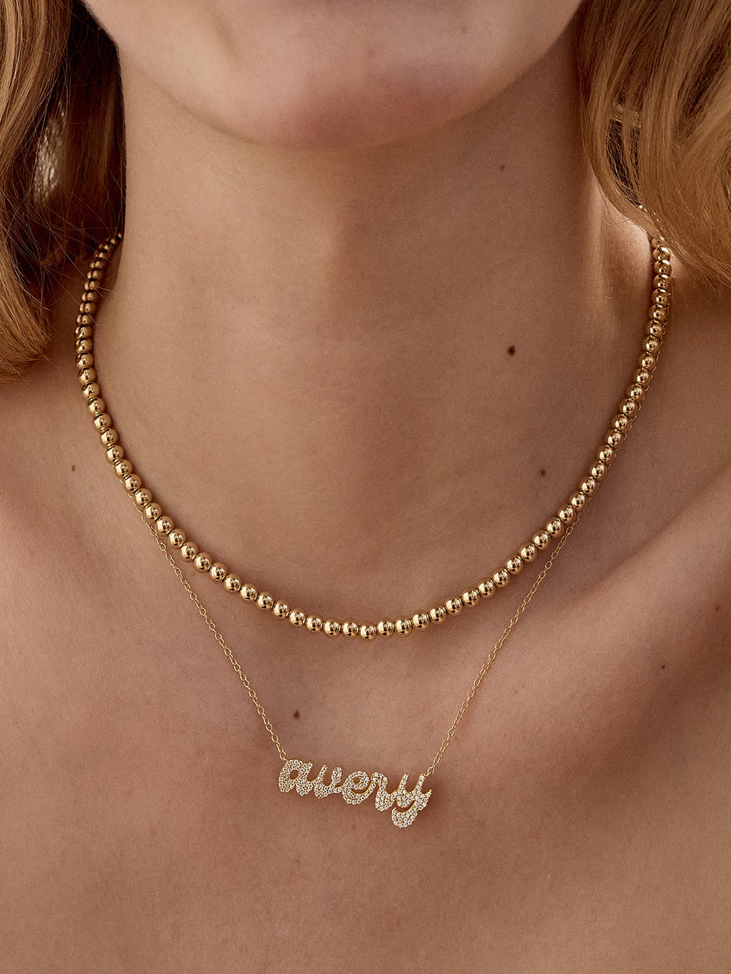 18K Gold Custom Nameplate Necklace - Luxe