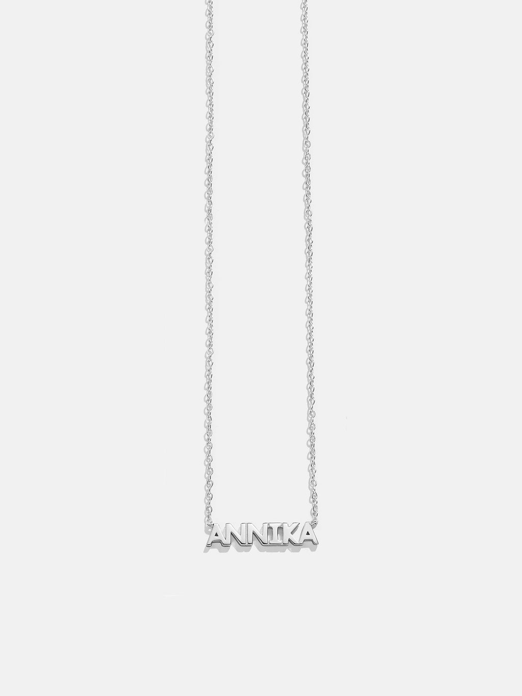 18K Gold Custom Nameplate Necklace - Mini Block