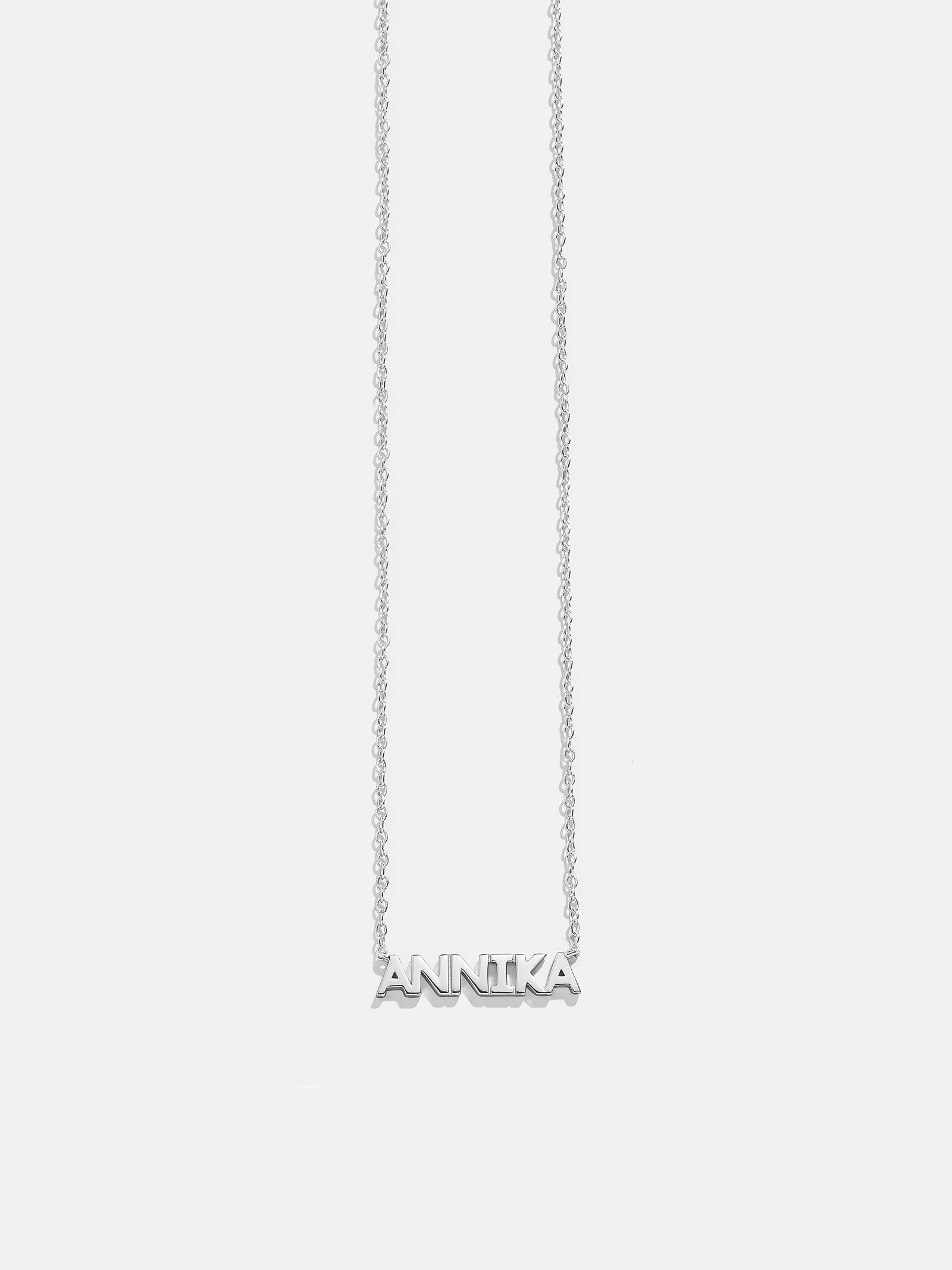 18K Gold Custom Nameplate Necklace - Mini Block