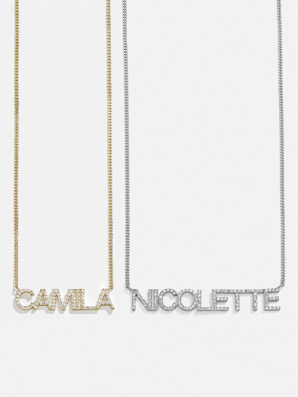 18K Gold Custom Nameplate Necklace - Block