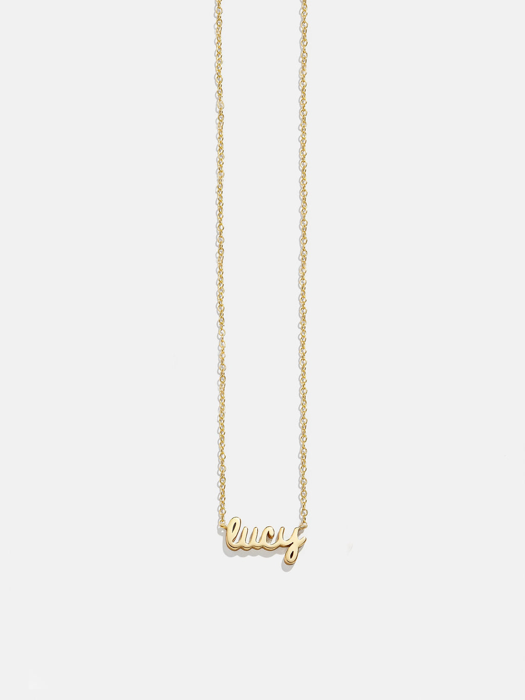 18K Gold Custom Nameplate Necklace - Mini Script