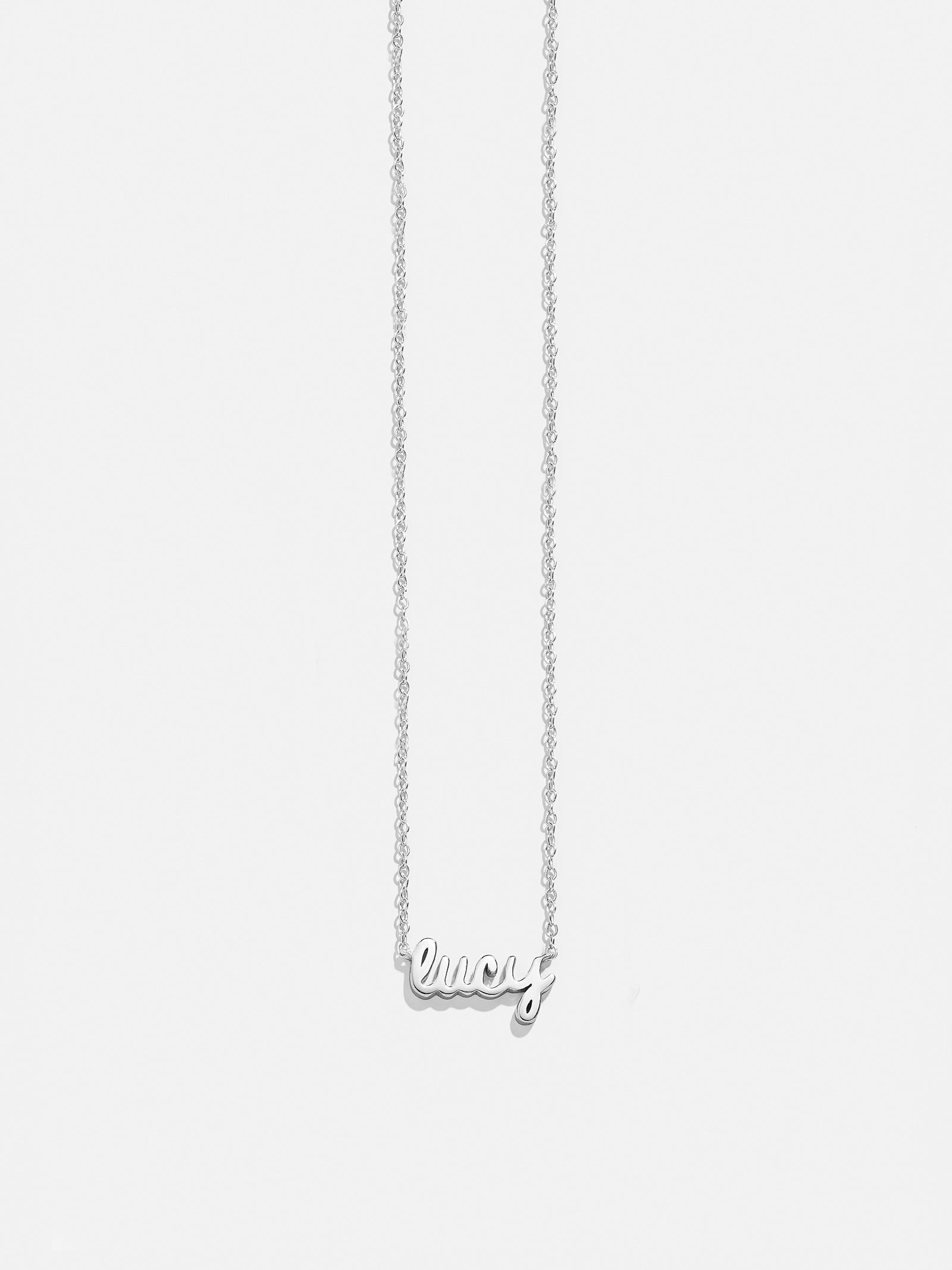 18K Gold Custom Nameplate Necklace - Mini Script