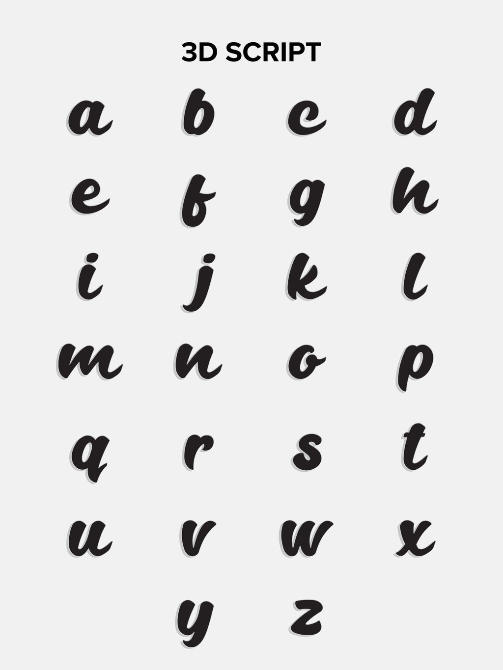 18K Gold Custom Nameplate Necklace - 3D Script