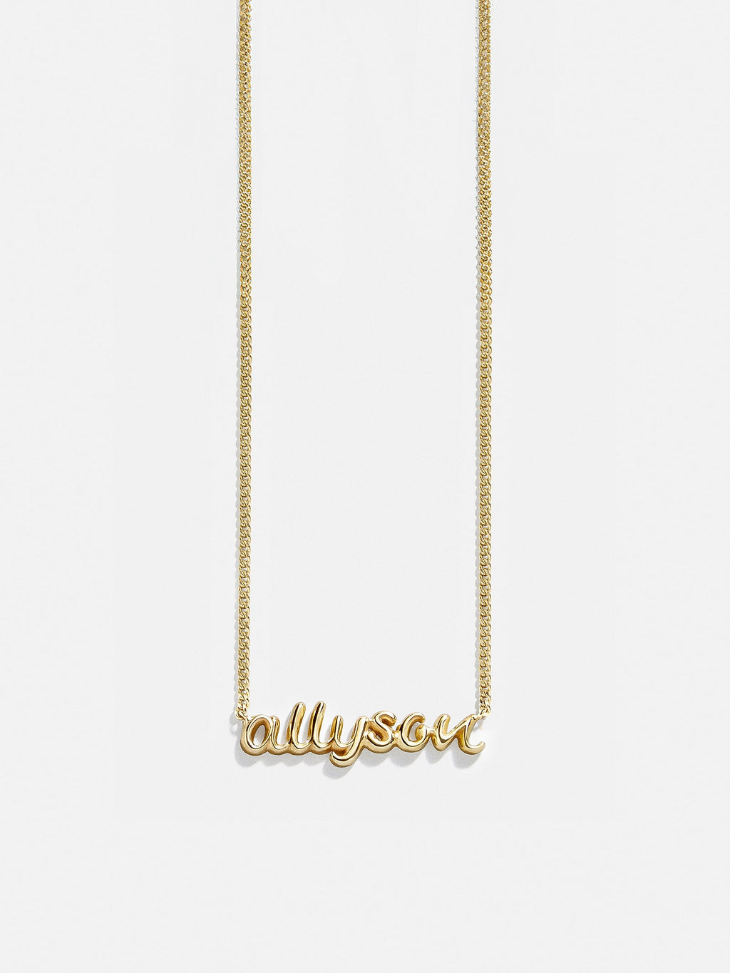 18K Gold Custom Nameplate Necklace - 3D Script