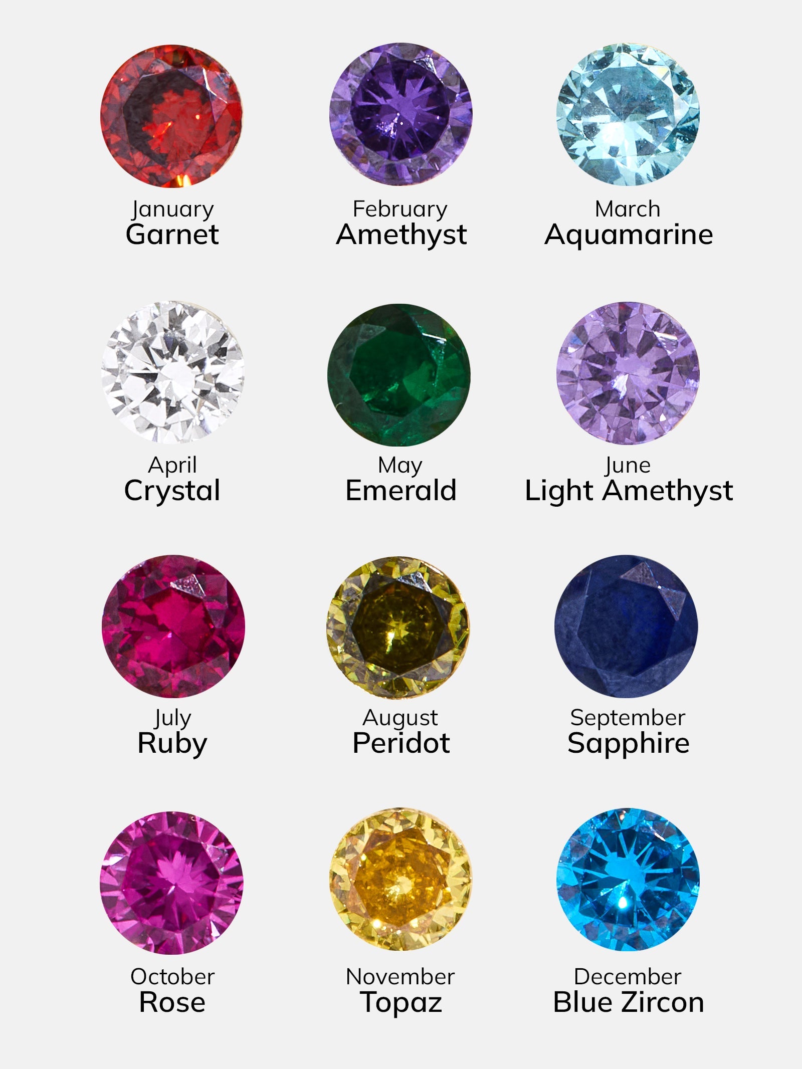 Esther 18K Gold Birthstone Necklace - Crystal