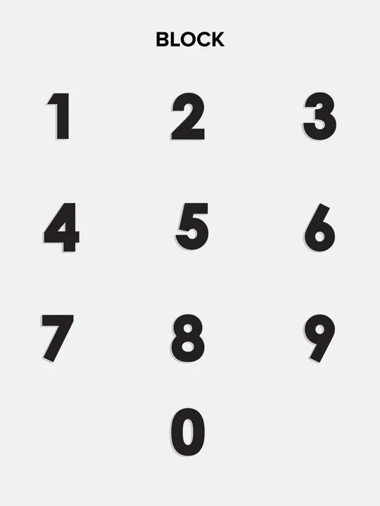 18K Gold Spaced Number Custom Necklace - S