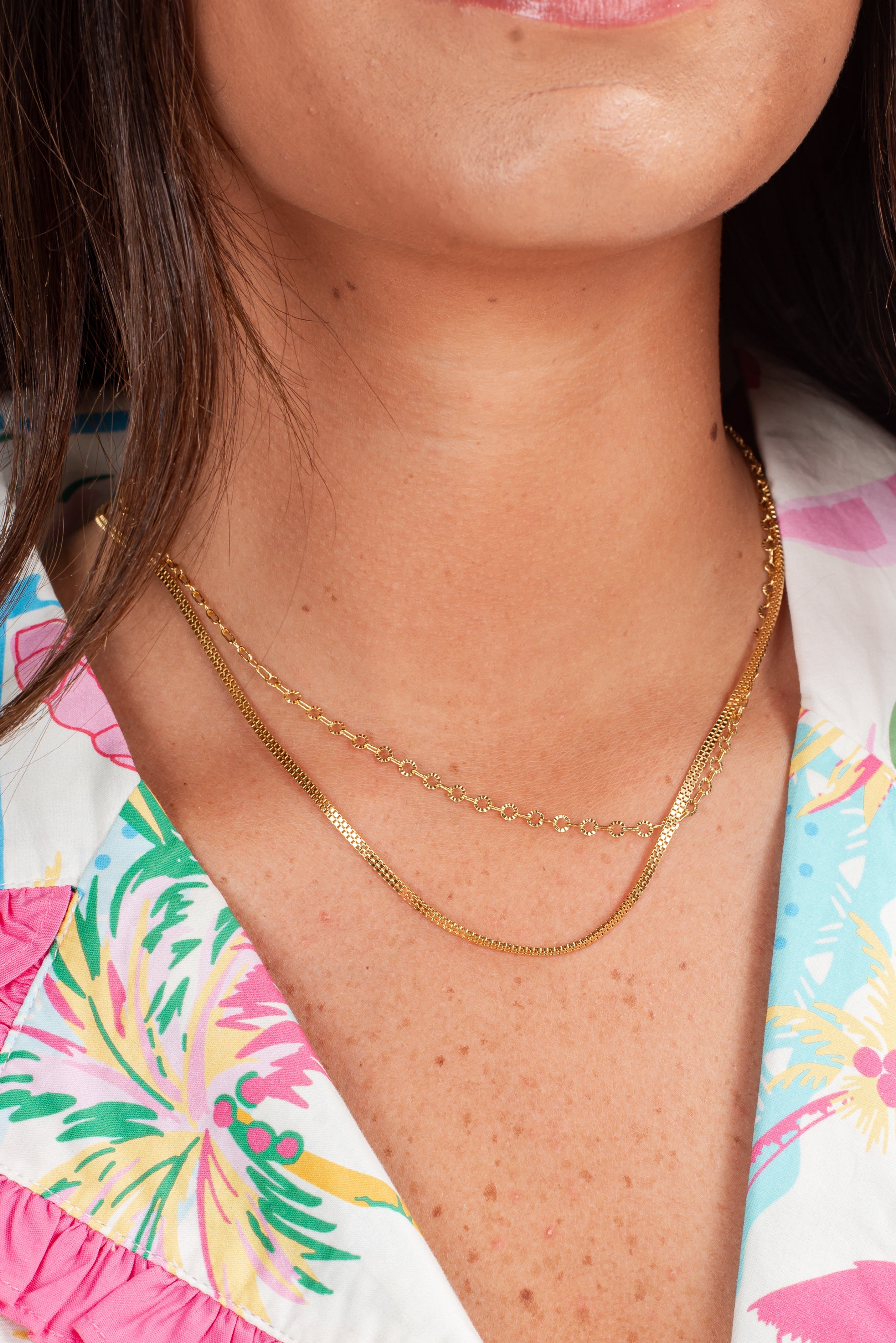 London Gold Layered Chain Necklace