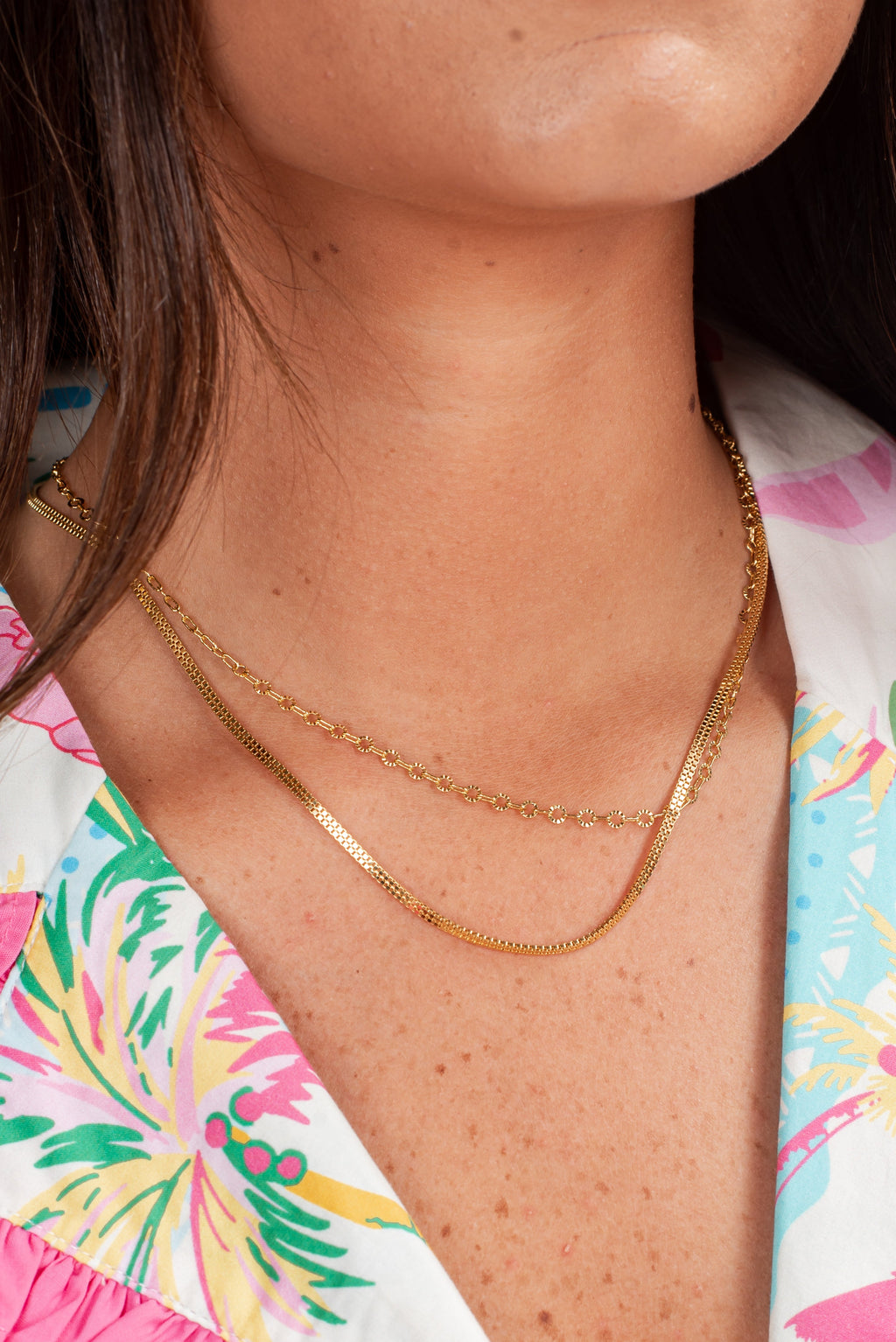 London Gold Layered Chain Necklace